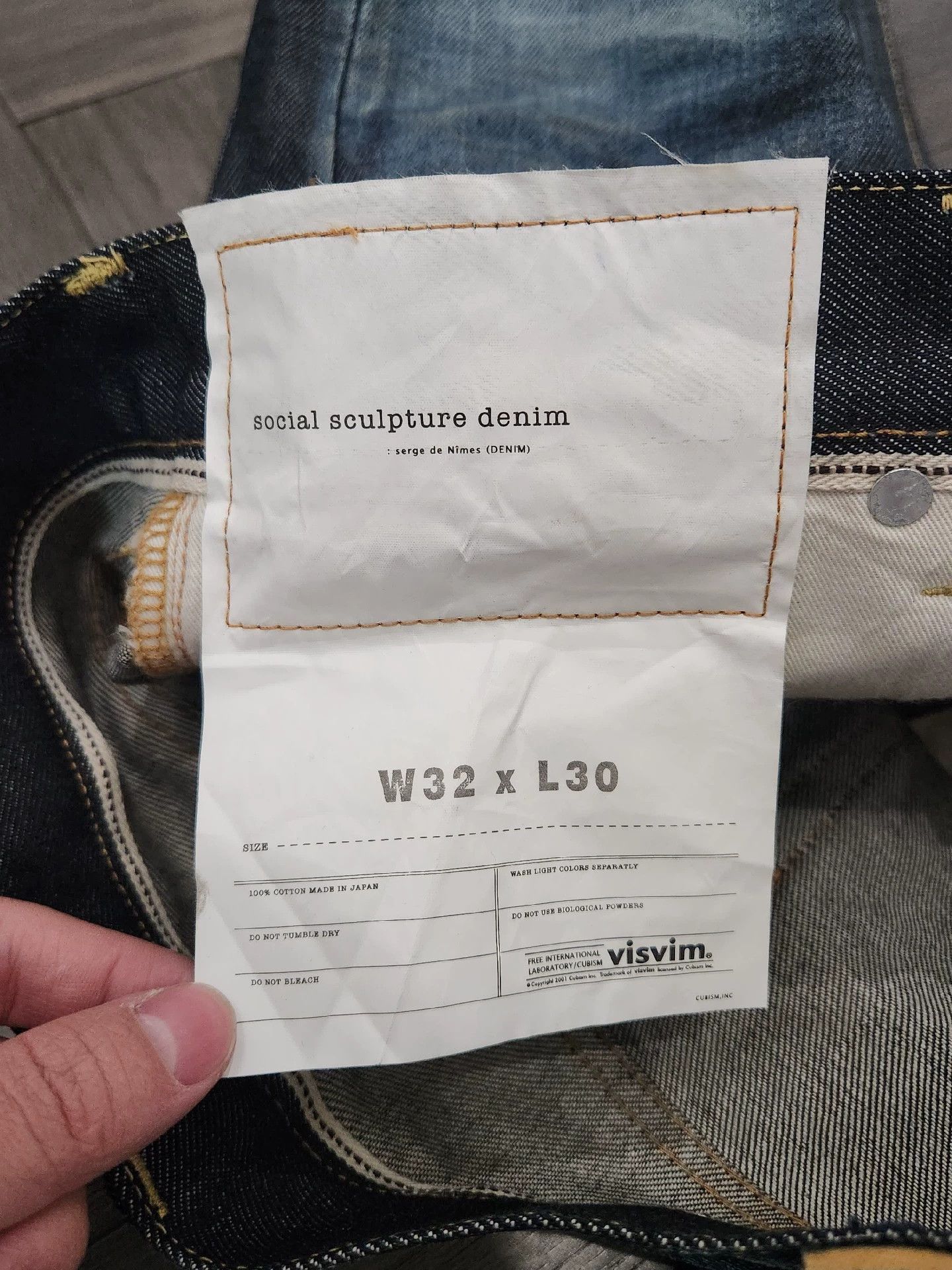 Visvim VISVIM blue distressed straight-leg slim jeans Size US 32 / EU 48 - 4 Thumbnail