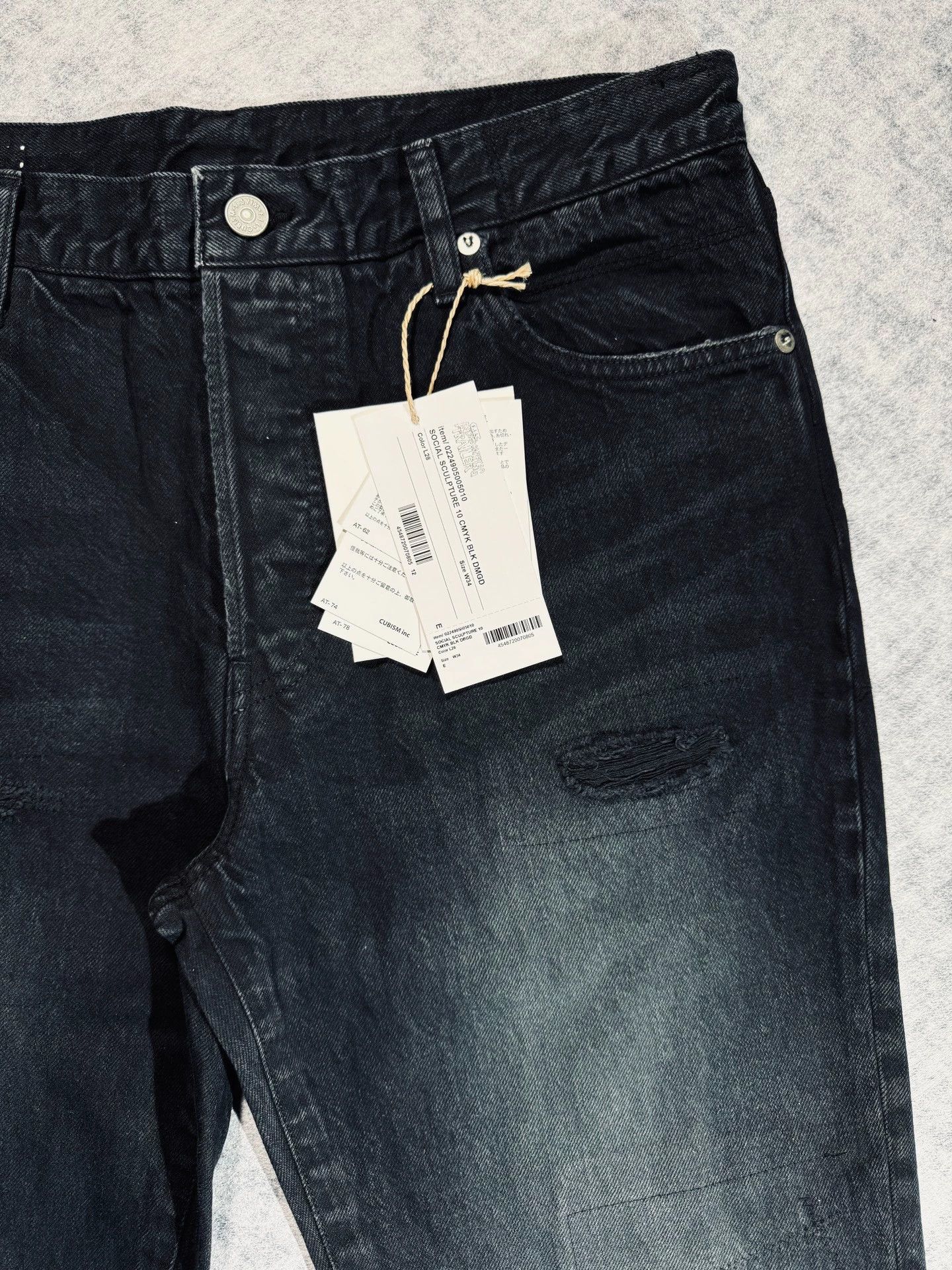 Visvim visvim ICT 10 cmyk blk dmgd Jeans social sculpture | Grailed