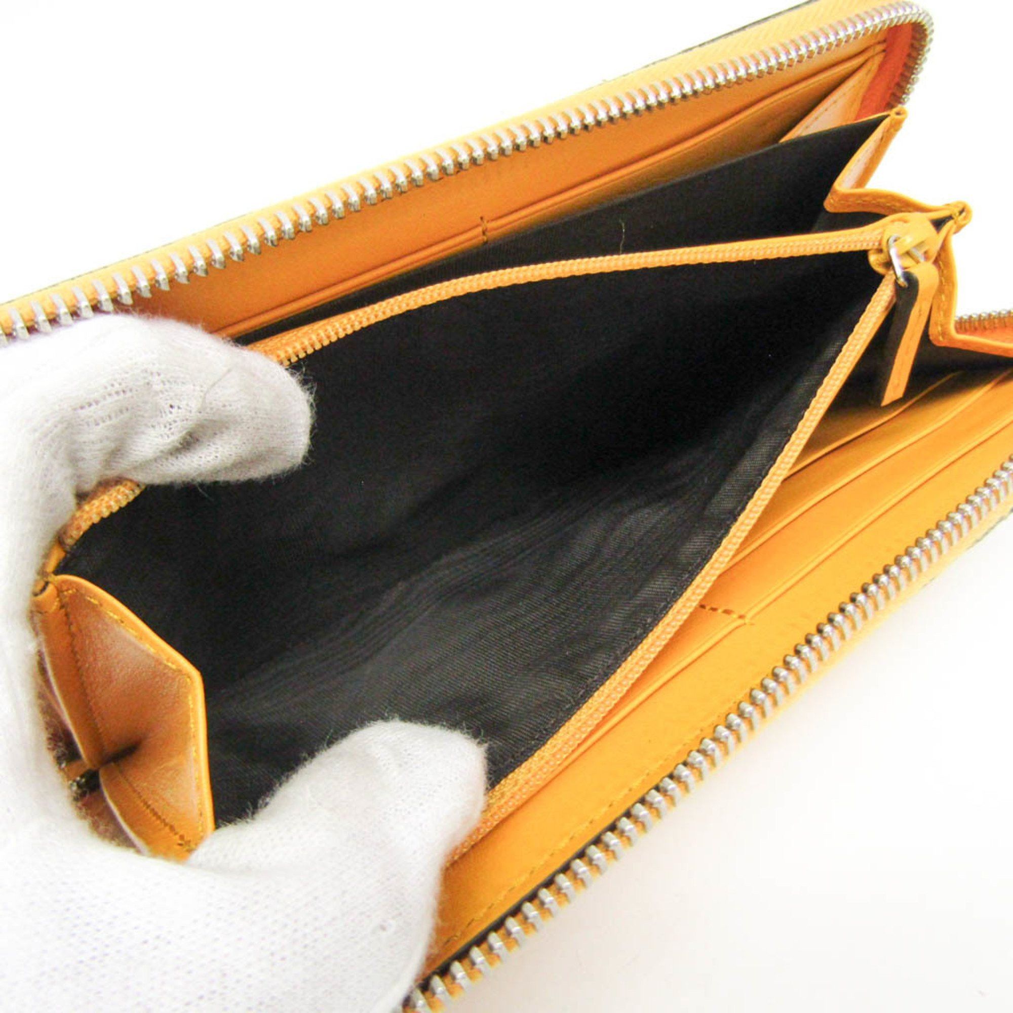 Gucci Gucci GG Embossed 625558 Men,Women Leather Long Wallet (bi-fold) Yellow Size ONE SIZE - 4 Thumbnail