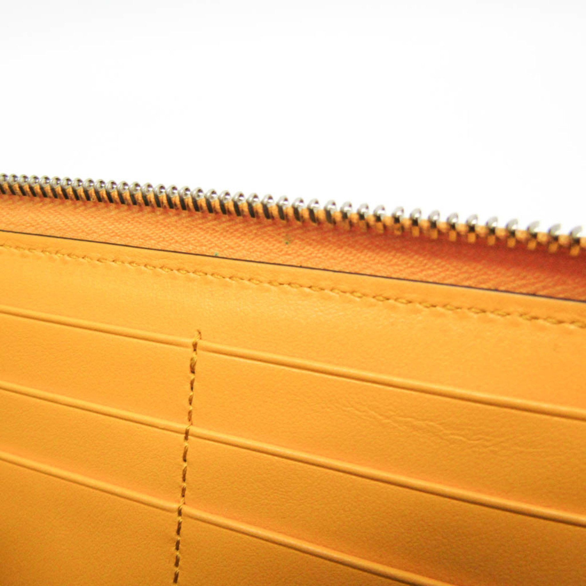 Gucci Gucci GG Embossed 625558 Men,Women Leather Long Wallet (bi-fold) Yellow Size ONE SIZE - 9 Thumbnail