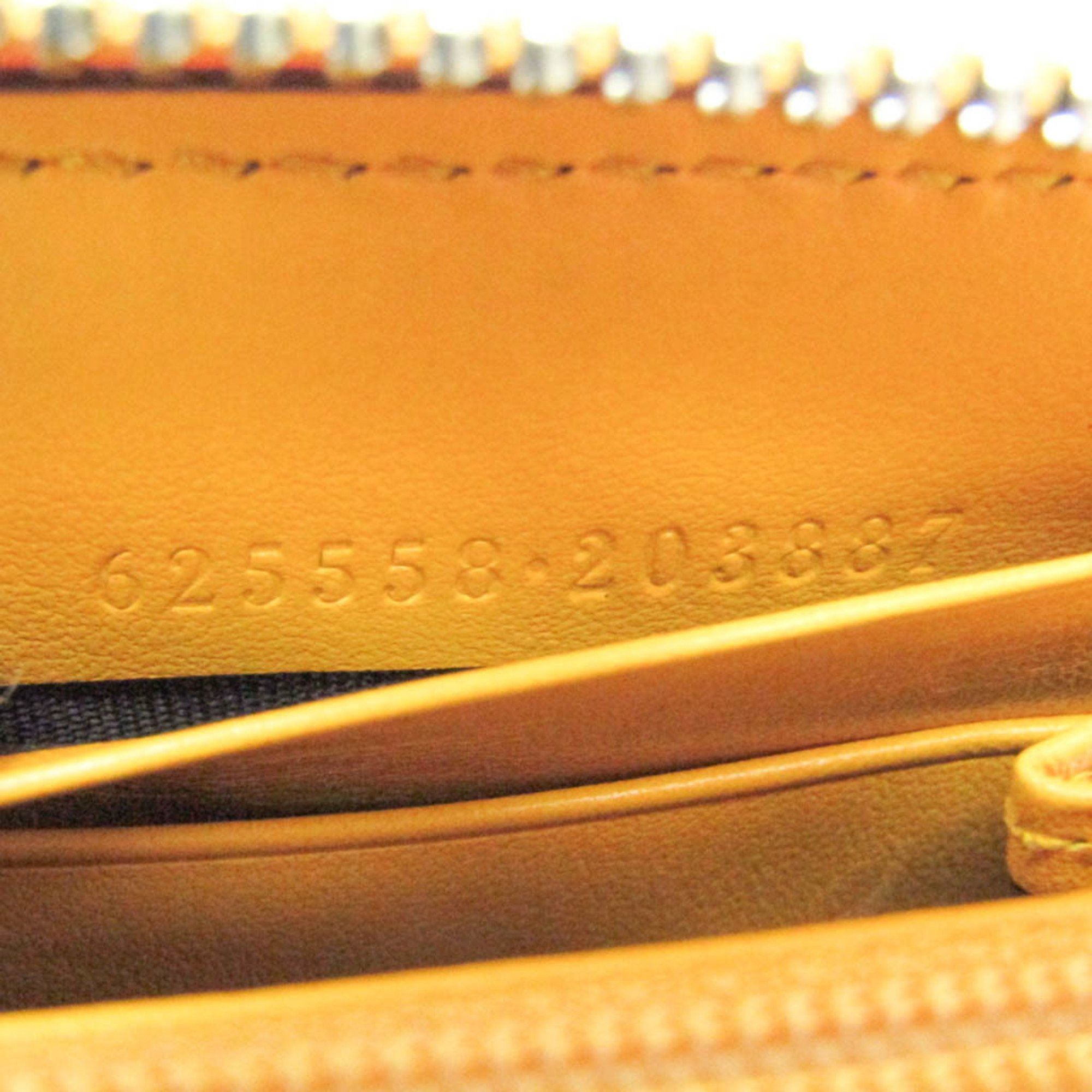 Gucci Gucci GG Embossed 625558 Men,Women Leather Long Wallet (bi-fold) Yellow Size ONE SIZE - 11 Thumbnail