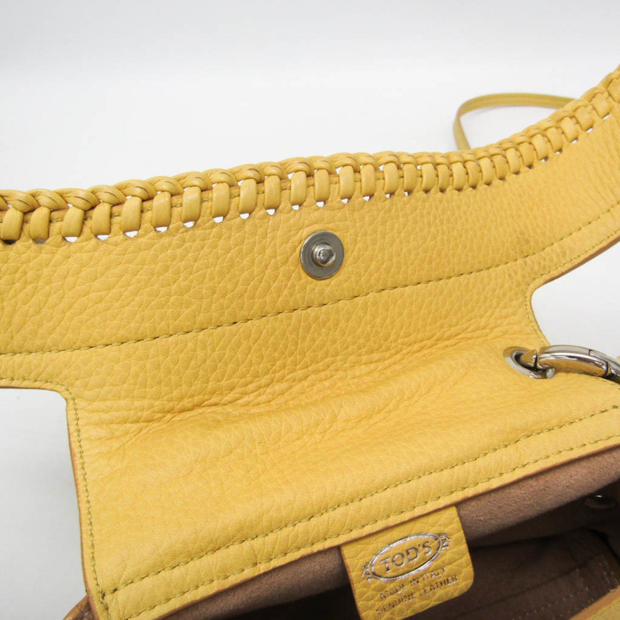 Tod's Tod's Women's Leather Handbag,Shoulder Bag Yellow Size ONE SIZE - 12 Thumbnail