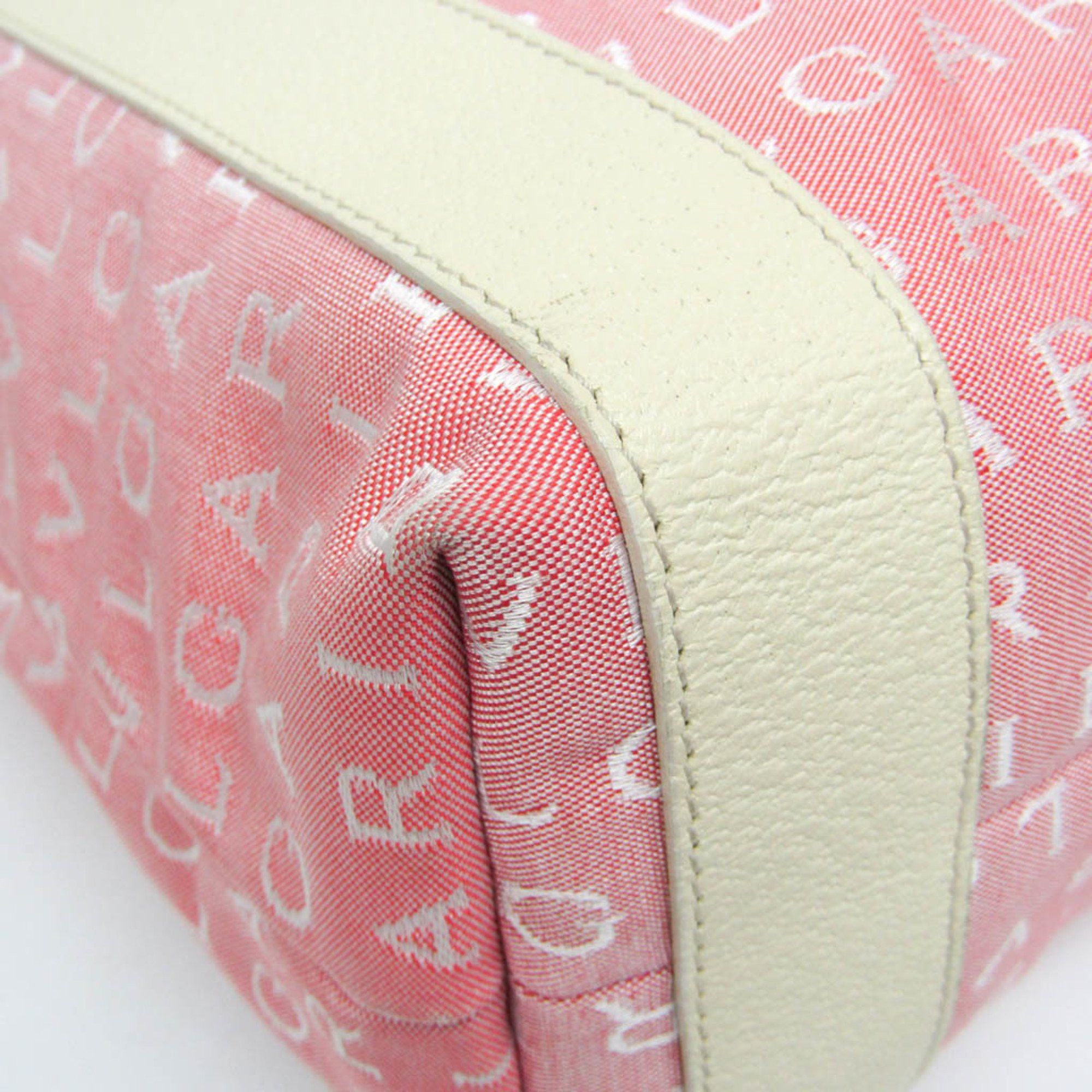 Bvlgari Bvlgari Logomania Women's Canvas,Leather Tote Bag Beige,Cream Size ONE SIZE - 4 Thumbnail