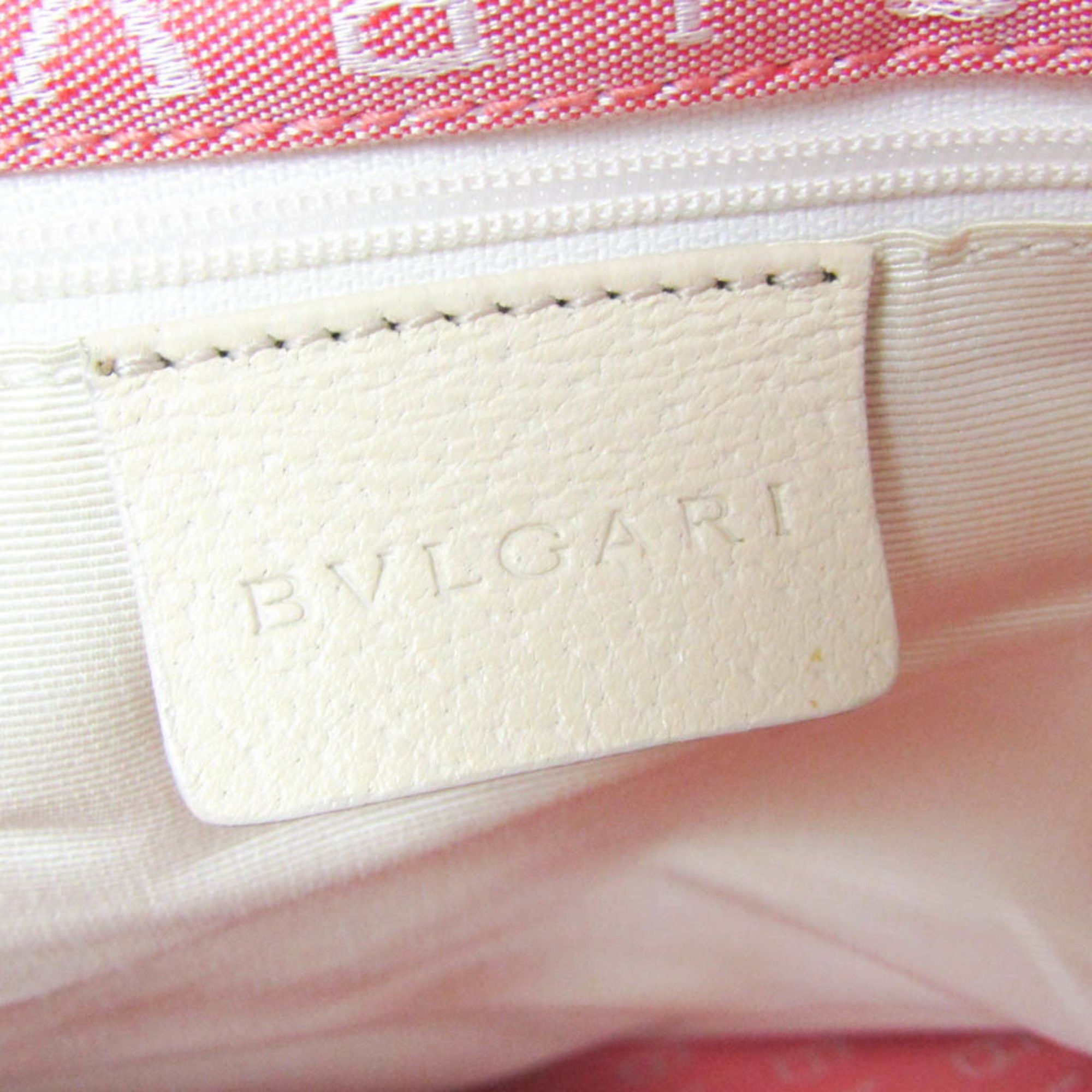 Bvlgari Bvlgari Logomania Women's Canvas,Leather Tote Bag Beige,Cream Size ONE SIZE - 10 Thumbnail