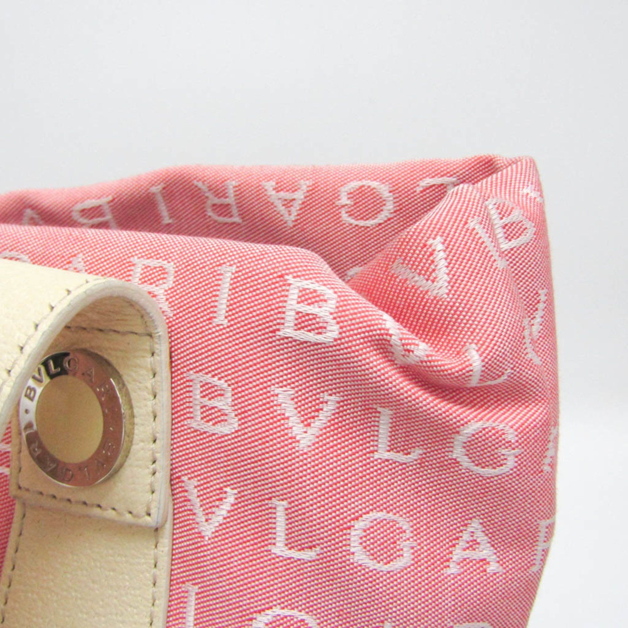 Bvlgari Bvlgari Logomania Women's Canvas,Leather Tote Bag Beige,Cream Size ONE SIZE - 6 Thumbnail