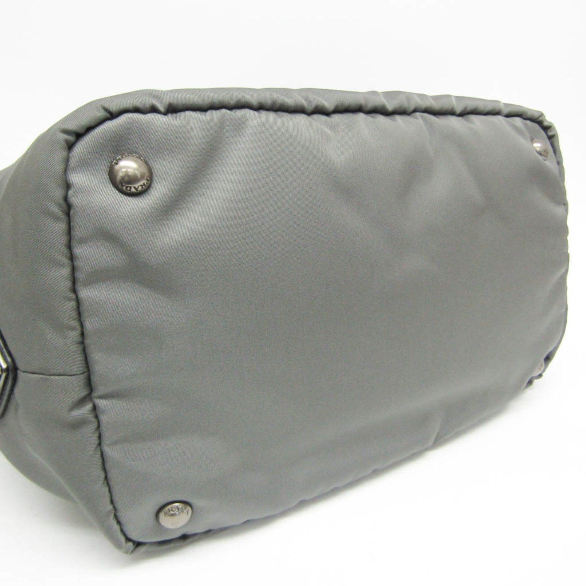 Prada Prada B1959V Women's Tessuto,Nappa Leather Handbag,Shoulder Bag Black,Gray Size ONE SIZE - 5 Thumbnail