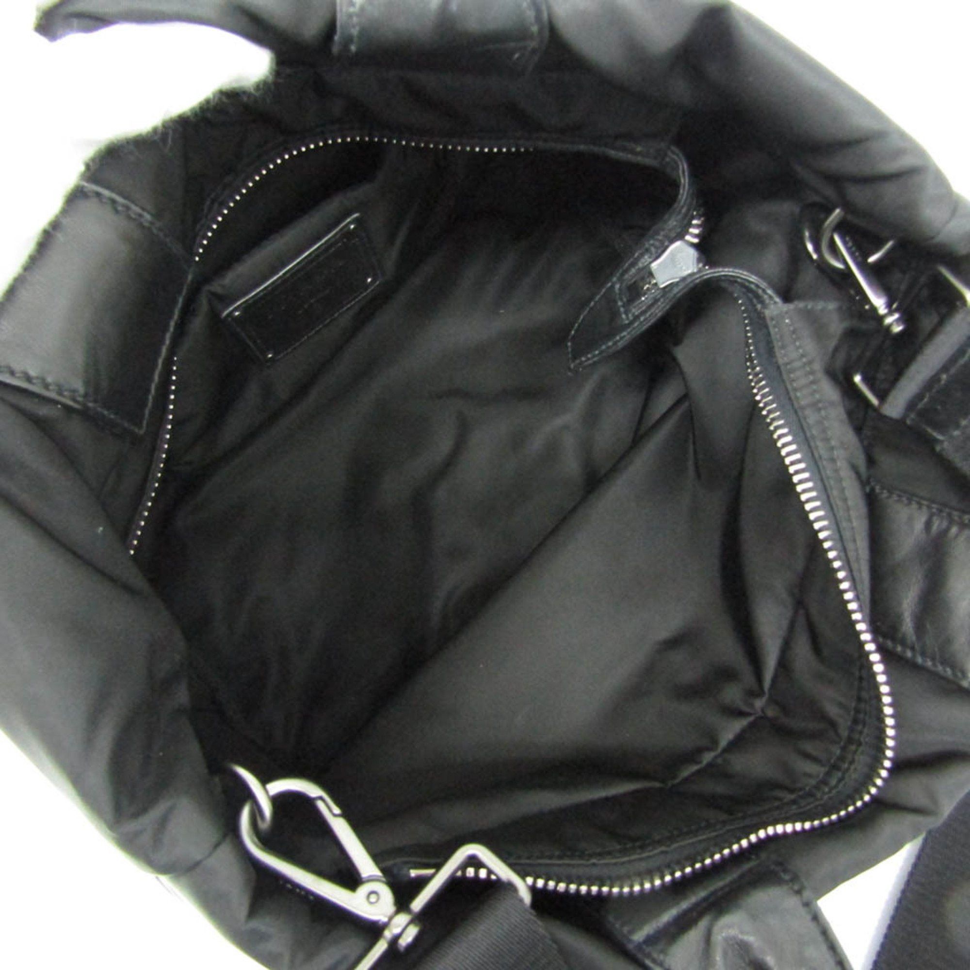 Prada Prada B1959V Women's Tessuto,Nappa Leather Handbag,Shoulder Bag Black,Gray Size ONE SIZE - 3 Thumbnail