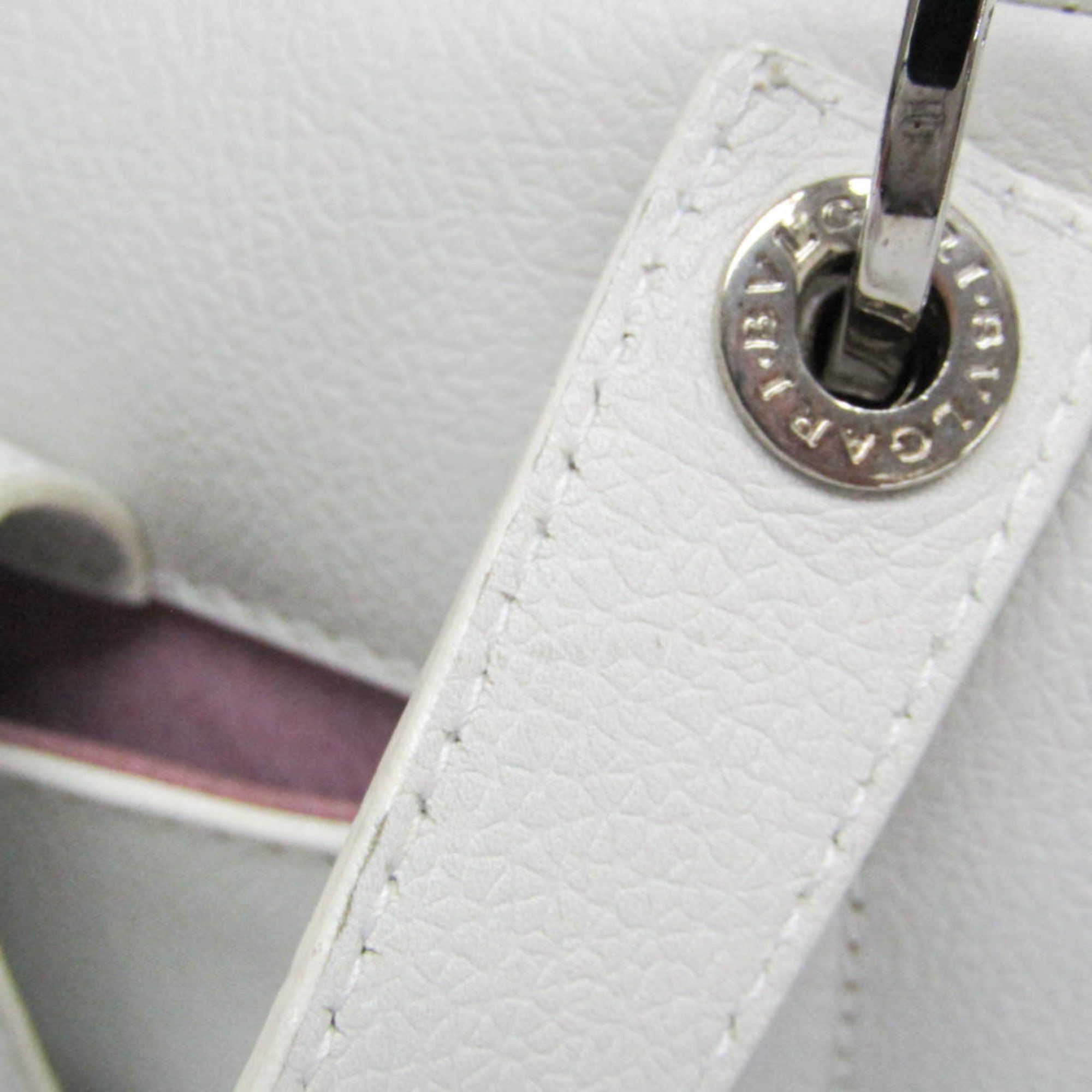 Bvlgari Bvlgari Women's Leather Handbag White Size ONE SIZE - 10 Thumbnail