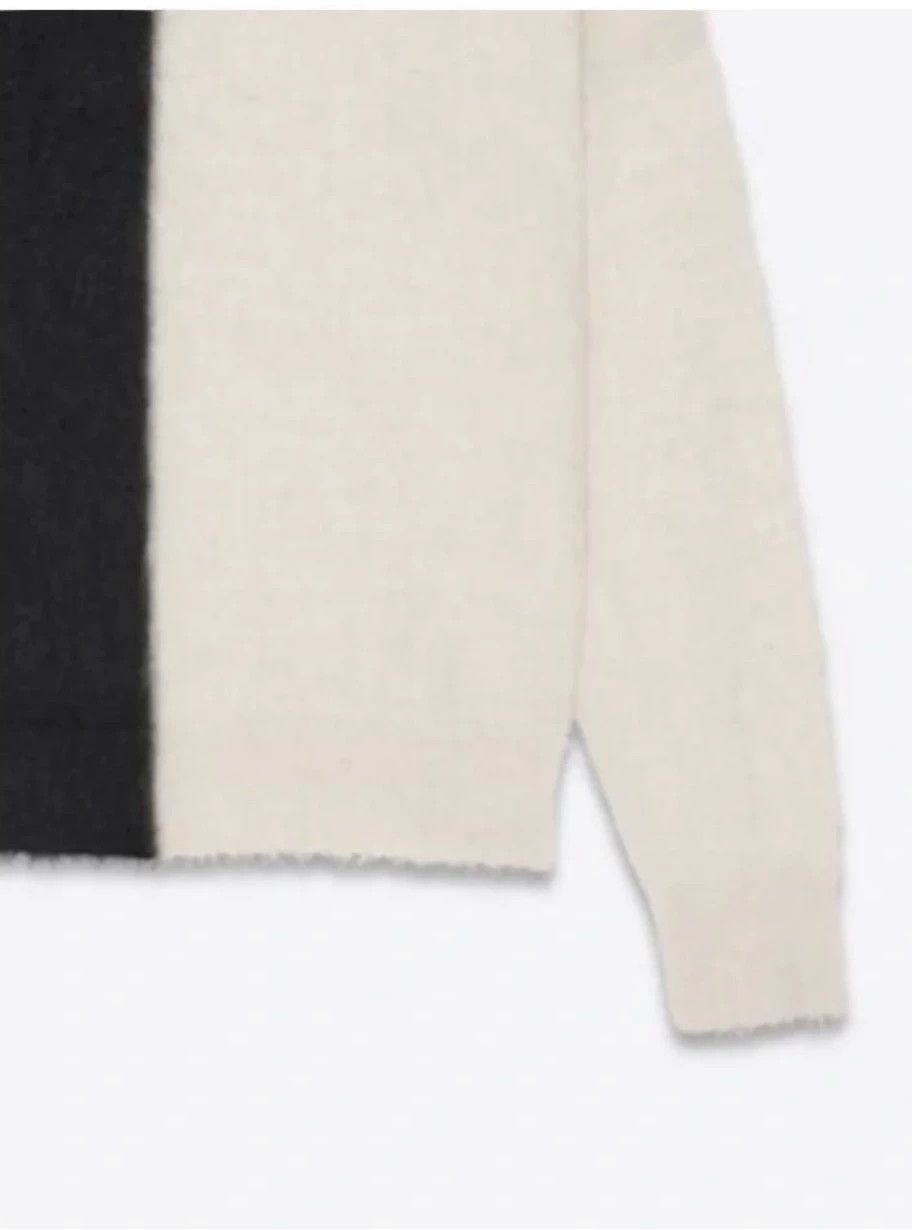 Saint Laurent Paris Saint Laurent Paris Black and white wool sweater Size US S / EU 44-46 / 1 - 4 Thumbnail