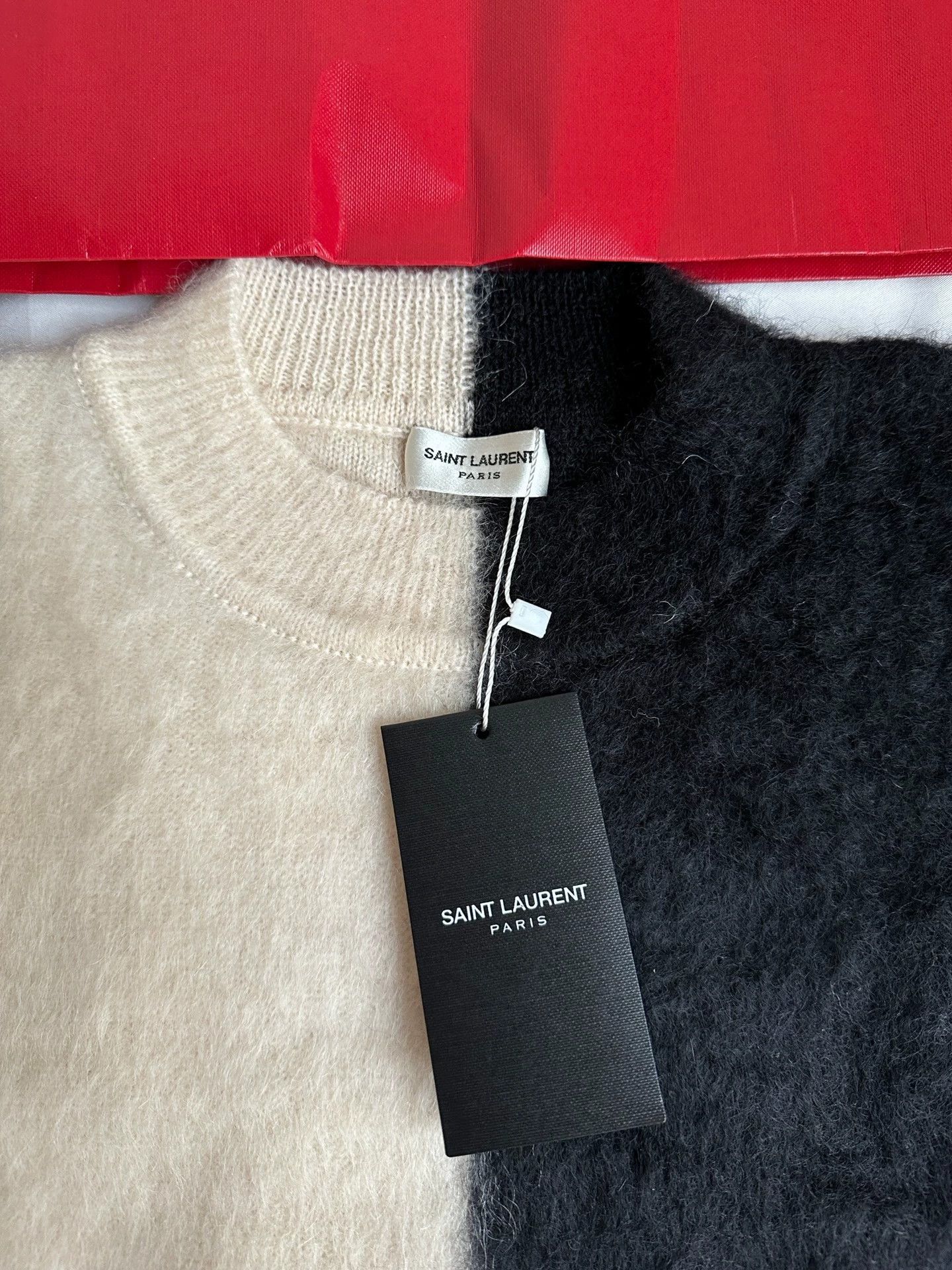 Saint Laurent Paris Saint Laurent Paris Black and white wool sweater Size US S / EU 44-46 / 1 - 7 Thumbnail