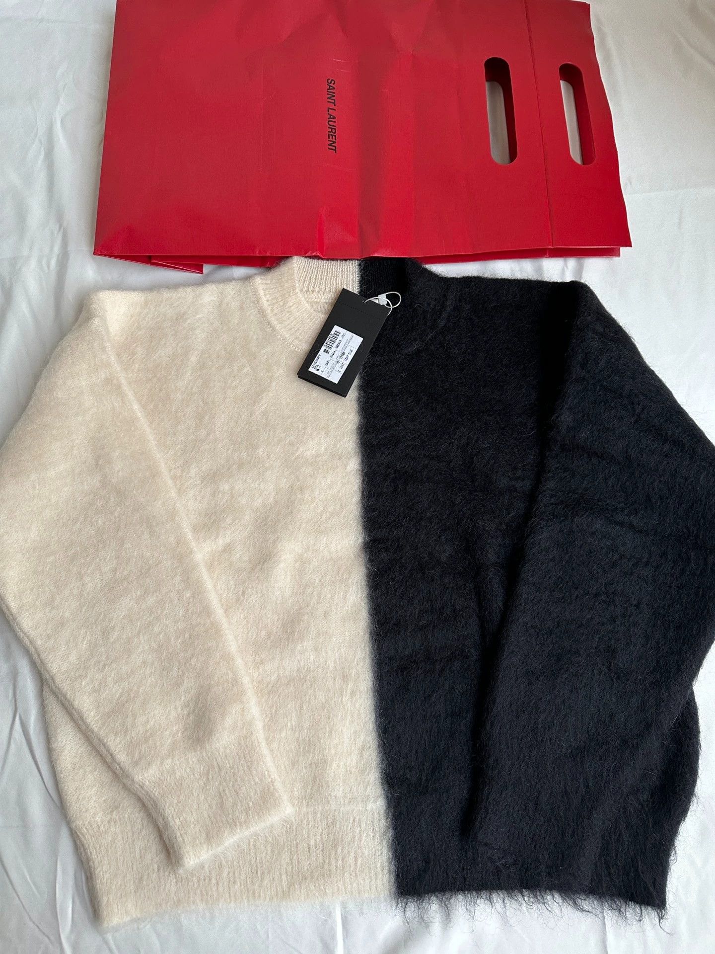 Saint Laurent Paris Saint Laurent Paris Black and white wool sweater Size US S / EU 44-46 / 1 - 5 Thumbnail