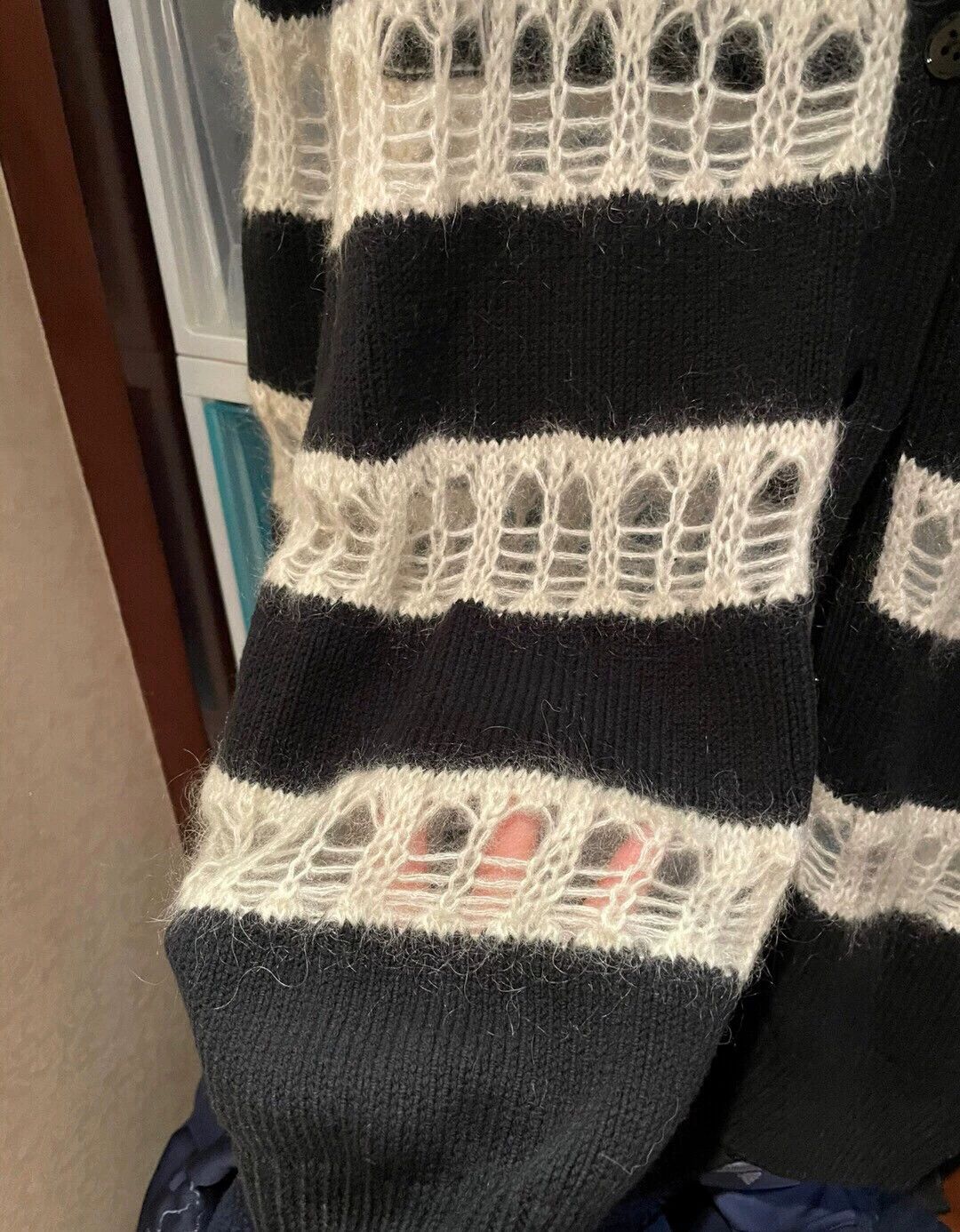 Saint Laurent Paris Saint Laurent Paris Black and white striped sweater jacket Size US XS / EU 42 / 0 - 2 Thumbnail