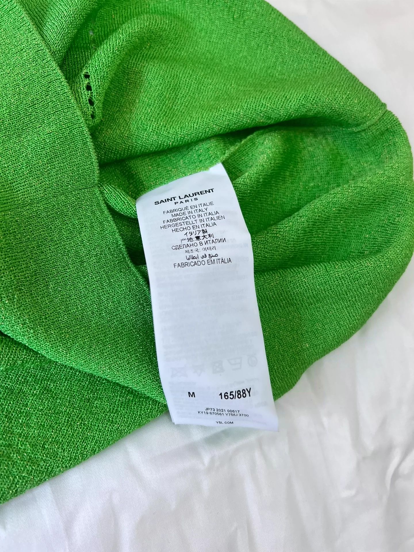 Saint Laurent Paris Saint Laurent Paris Green Knitted Long Sleeve Size US M / EU 48-50 / 2 - 3 Thumbnail