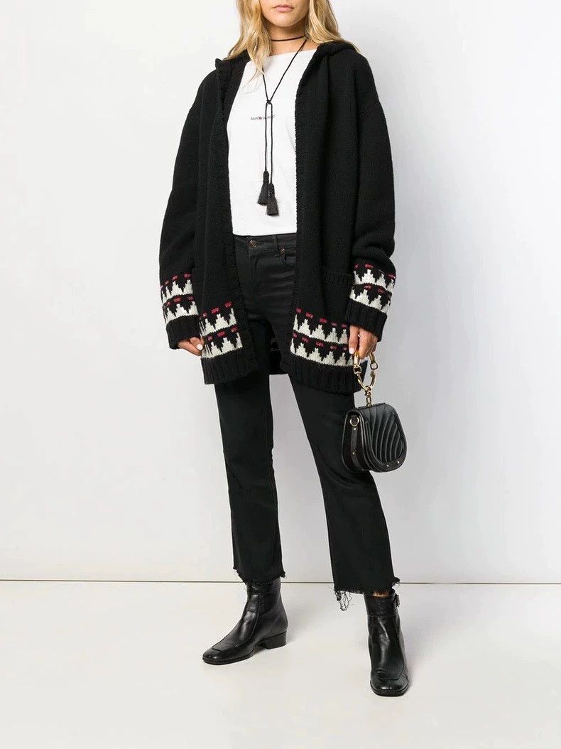 Saint Laurent Paris Saint Laurent Paris Wool Knitted Hooded Jacket Size US XS / EU 42 / 0 - 4 Thumbnail