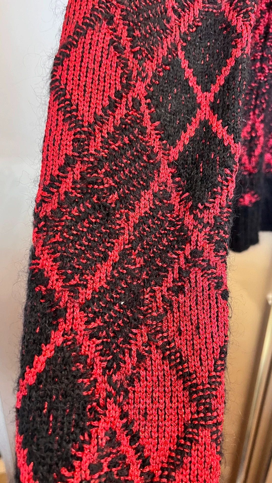 Saint Laurent Paris Saint Laurent Paris Red Haig pattern men's sweater Size US M / EU 48-50 / 2 - 5 Thumbnail