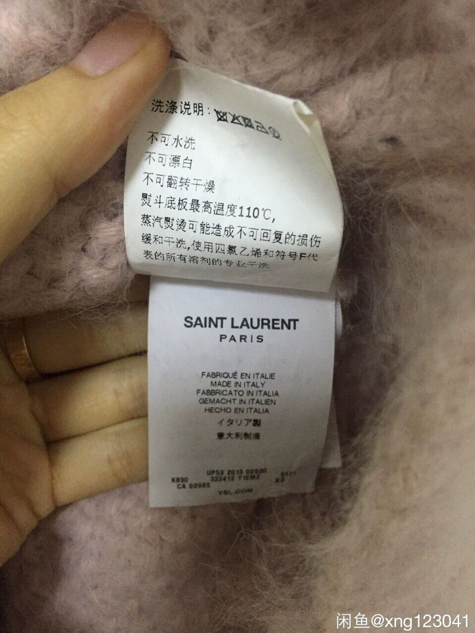 Saint Laurent Paris Saint Laurent Paris Pink Knitted Sweater Size US M / EU 48-50 / 2 - 4 Thumbnail