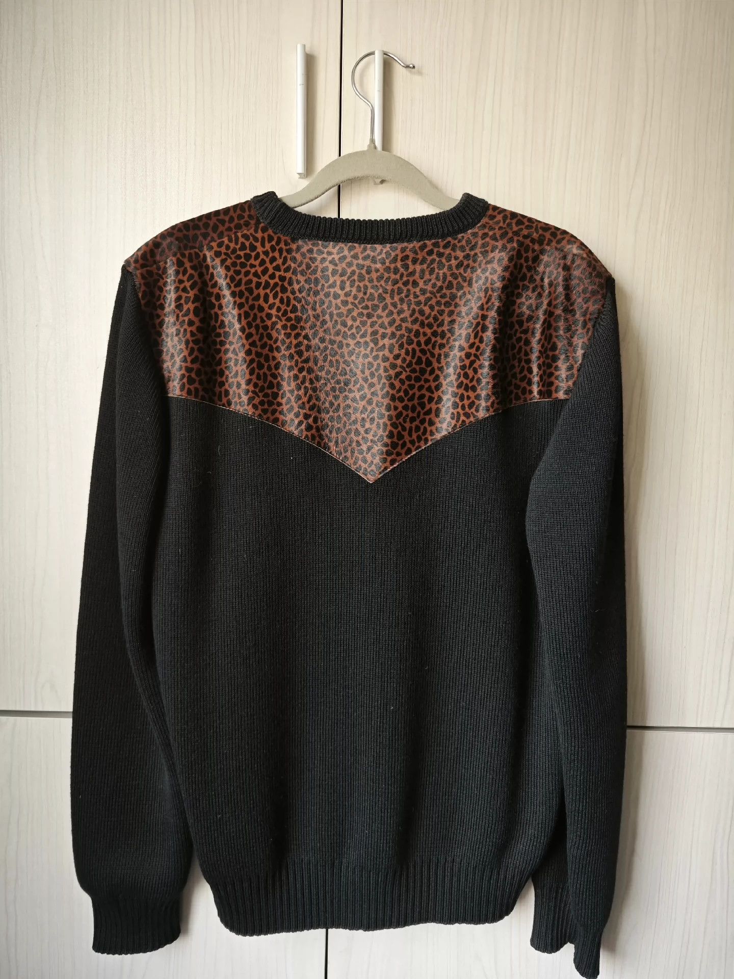 Saint Laurent Paris Saint Laurent Paris Shoulder patchwork sweater Size US XL / EU 56 / 4 - 2 Thumbnail