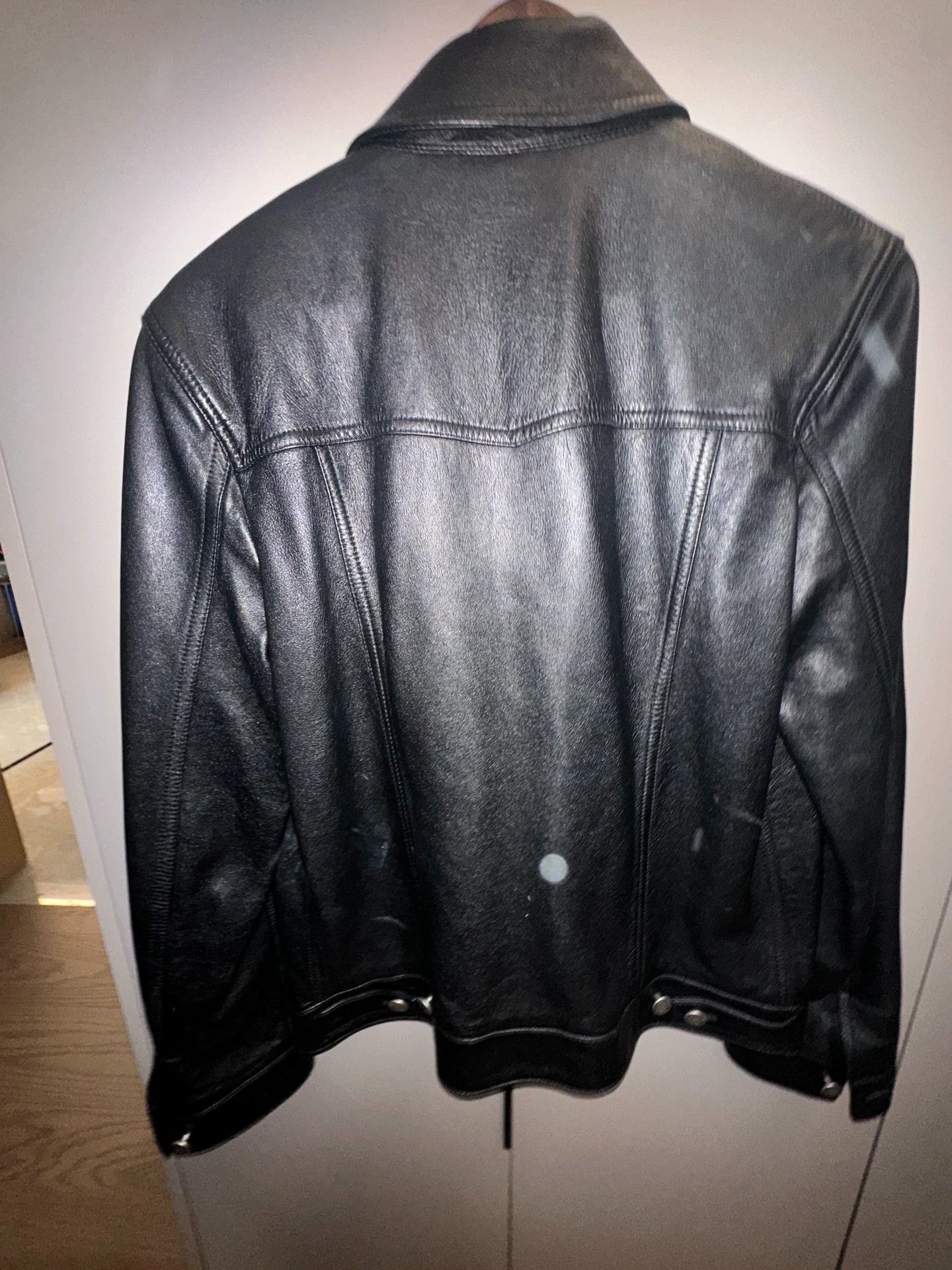 Saint Laurent Paris Saint Laurent Paris Limited edition silver buckle leather jacket Size US M / EU 48-50 / 2 - 5 Thumbnail