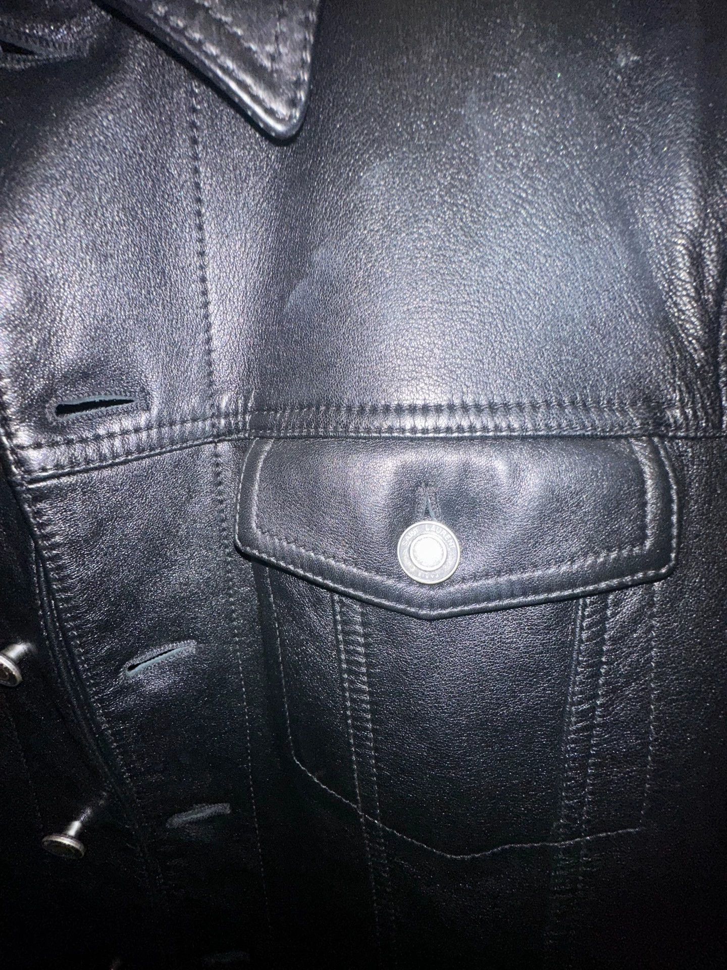 Saint Laurent Paris Saint Laurent Paris Limited edition silver buckle leather jacket Size US M / EU 48-50 / 2 - 3 Thumbnail