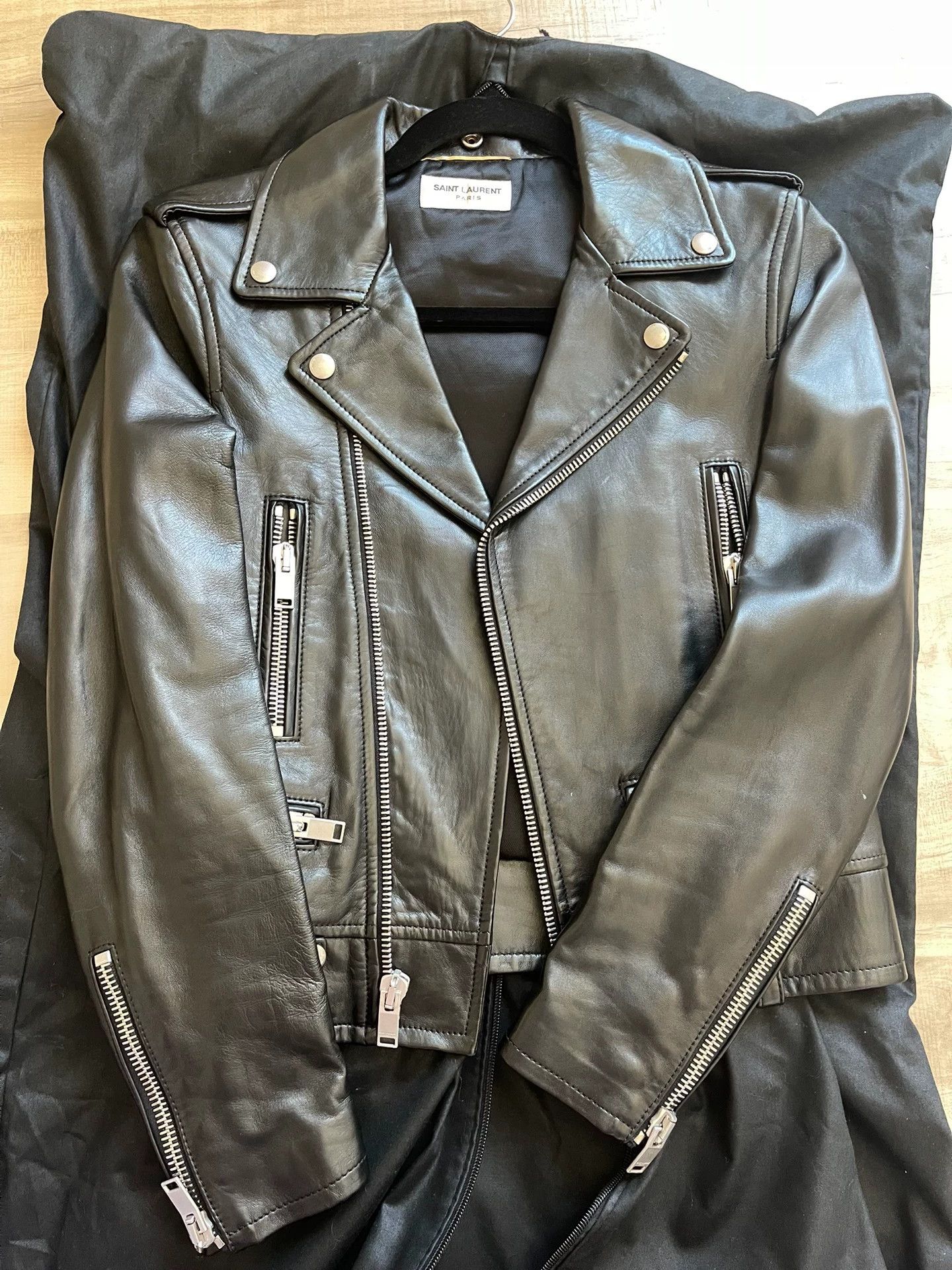 Saint Laurent Paris Saint Laurent Paris Classic motorcycle jacket Size US S / EU 44-46 / 1 - 3 Thumbnail
