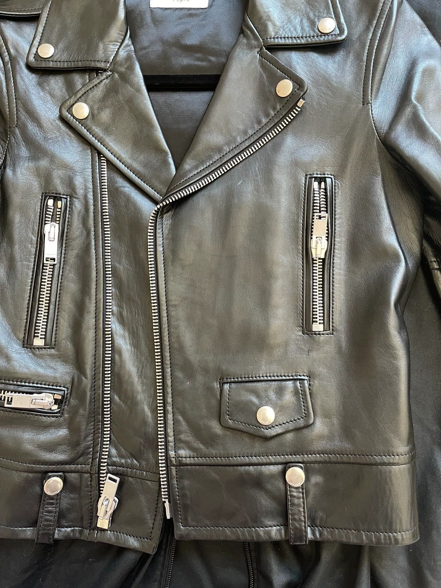 Saint Laurent Paris Saint Laurent Paris Classic motorcycle jacket Size US S / EU 44-46 / 1 - 6 Thumbnail