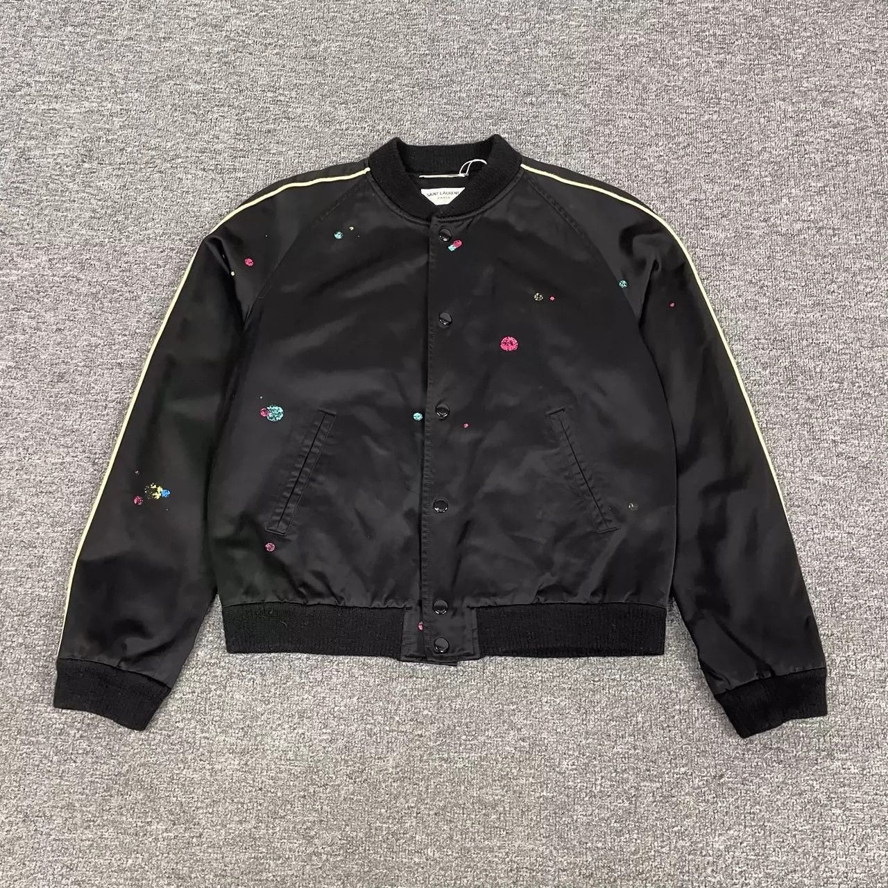 Saint Laurent Paris Saint Laurent Paris Logo baseball jacket Size US M / EU 48-50 / 2 - 2 Thumbnail