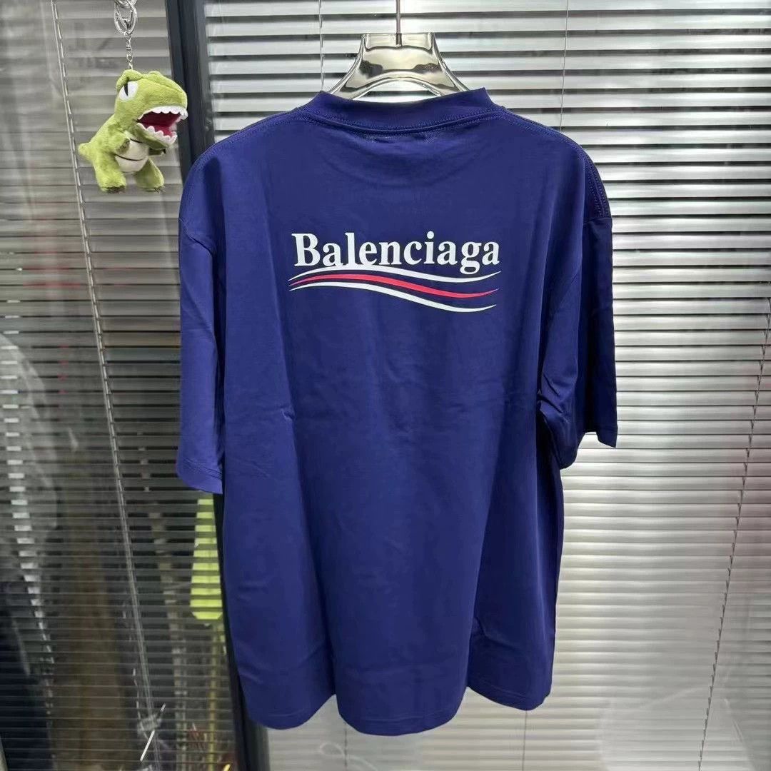 Balenciaga Balenciaga Blue Coke Short Sleeve Size US L / EU 52-54 / 3 - 4 Thumbnail