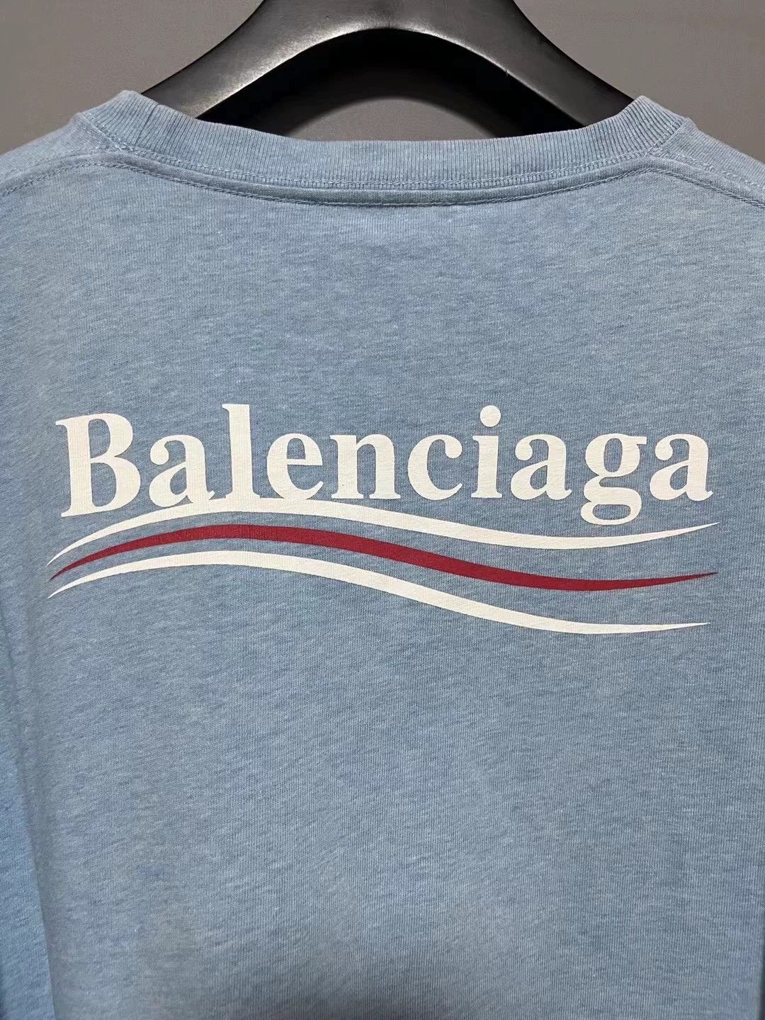 Balenciaga Balenciaga smog blue cola short sleeved shirt Size US M / EU 48-50 / 2 - 6 Thumbnail