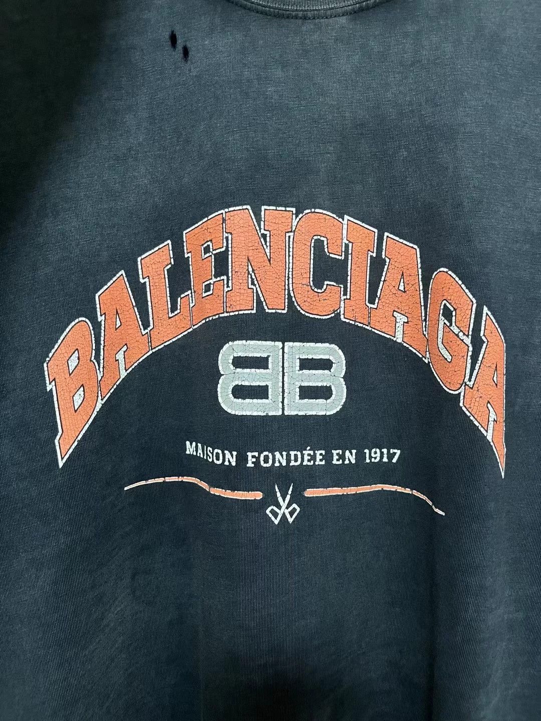 Balenciaga Balenciaga doing old damage with double B scissors logo and short sleeves Size US M / EU 48-50 / 2 - 3 Thumbnail