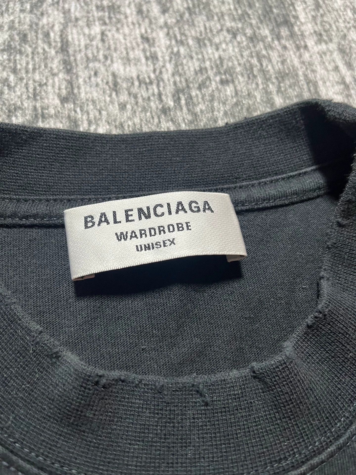 Balenciaga Balenciaga Black Pierced Embroidered Wave Cola Short sleeved T-shirt Size US XL / EU 56 / 4 - 5 Thumbnail