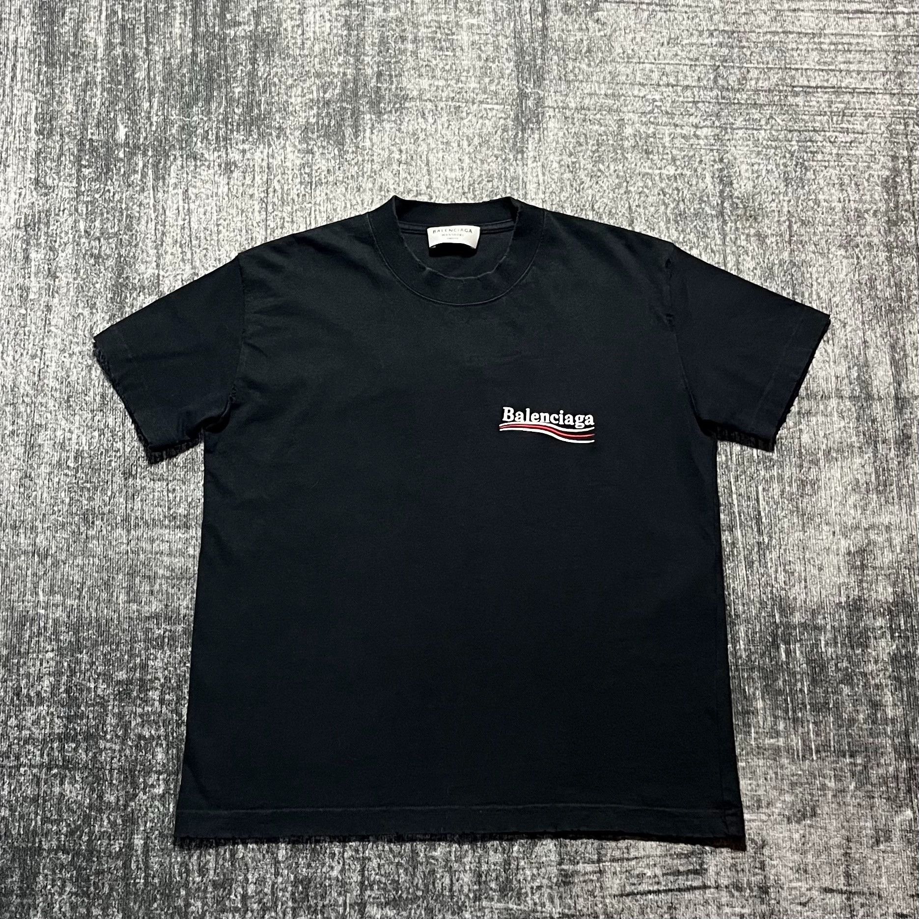 Balenciaga Balenciaga Black Pierced Embroidered Wave Cola