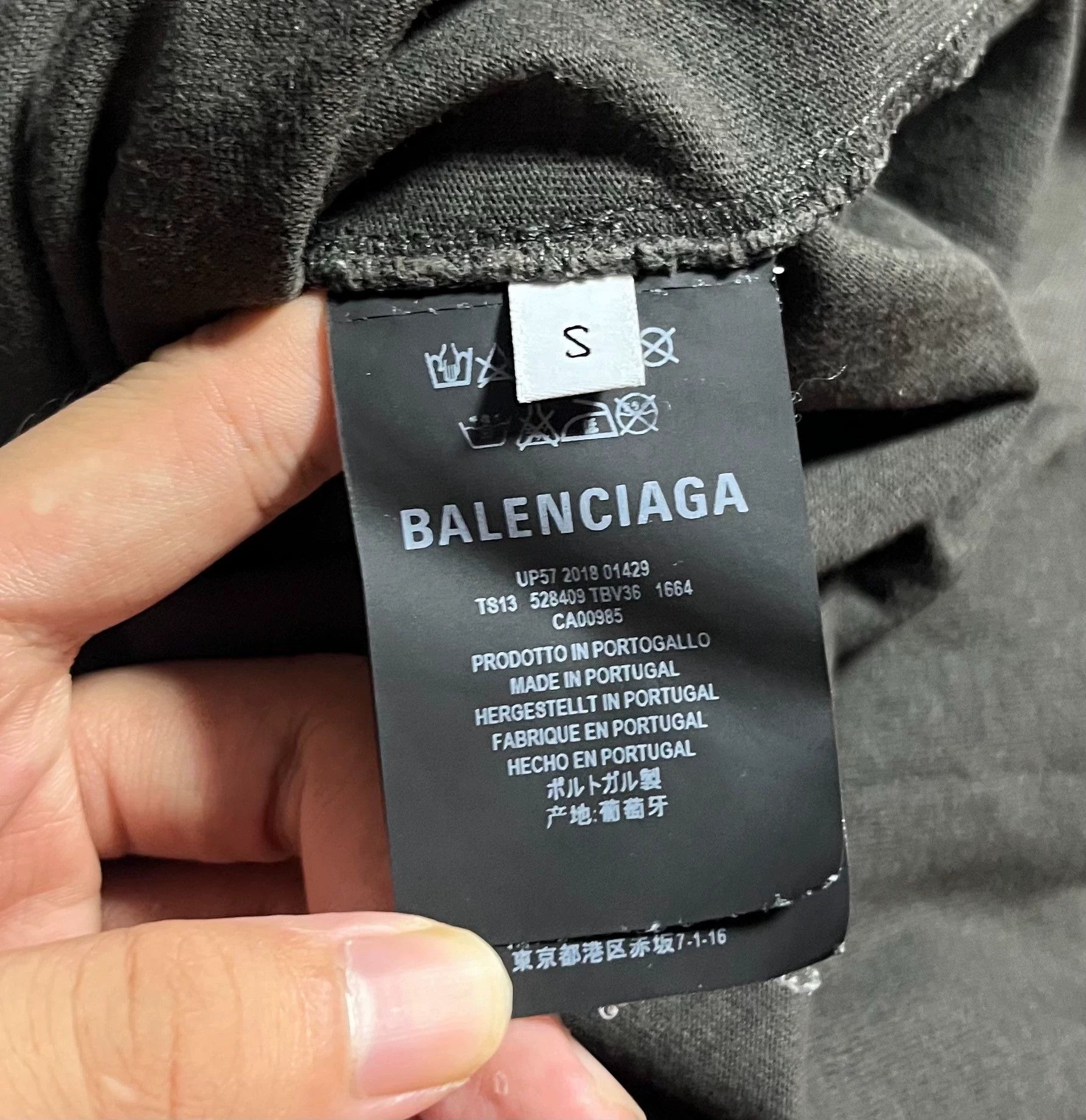 Balenciaga Balenciaga Zongzi color washed and used, embroidered logo front and back short sleeved T-shirt Size US S / EU 44-46 / 1 - 7 Thumbnail