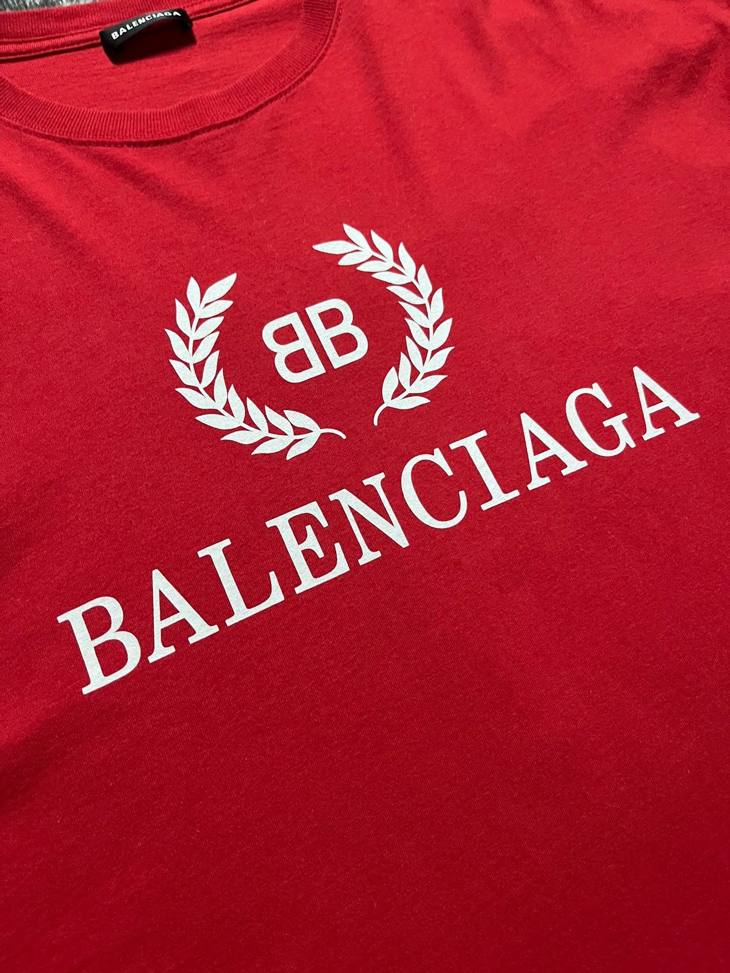 Balenciaga Balenciaga red wheat ear logo short sleeved t-shirt Size US S / EU 44-46 / 1 - 3 Thumbnail