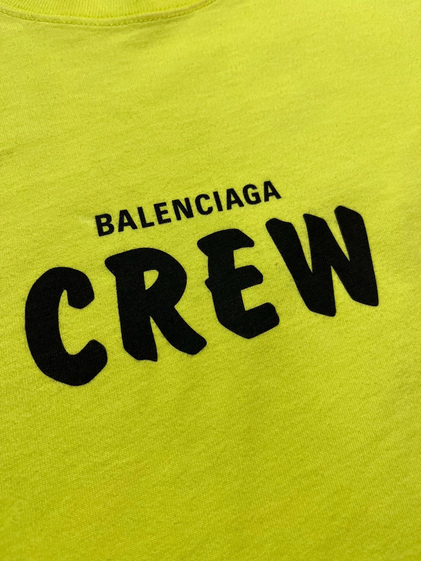Balenciaga Balenciaga Yellow Crew Front and Rear Logo Short Sleeve T-shirt Size US XS / EU 42 / 0 - 3 Thumbnail