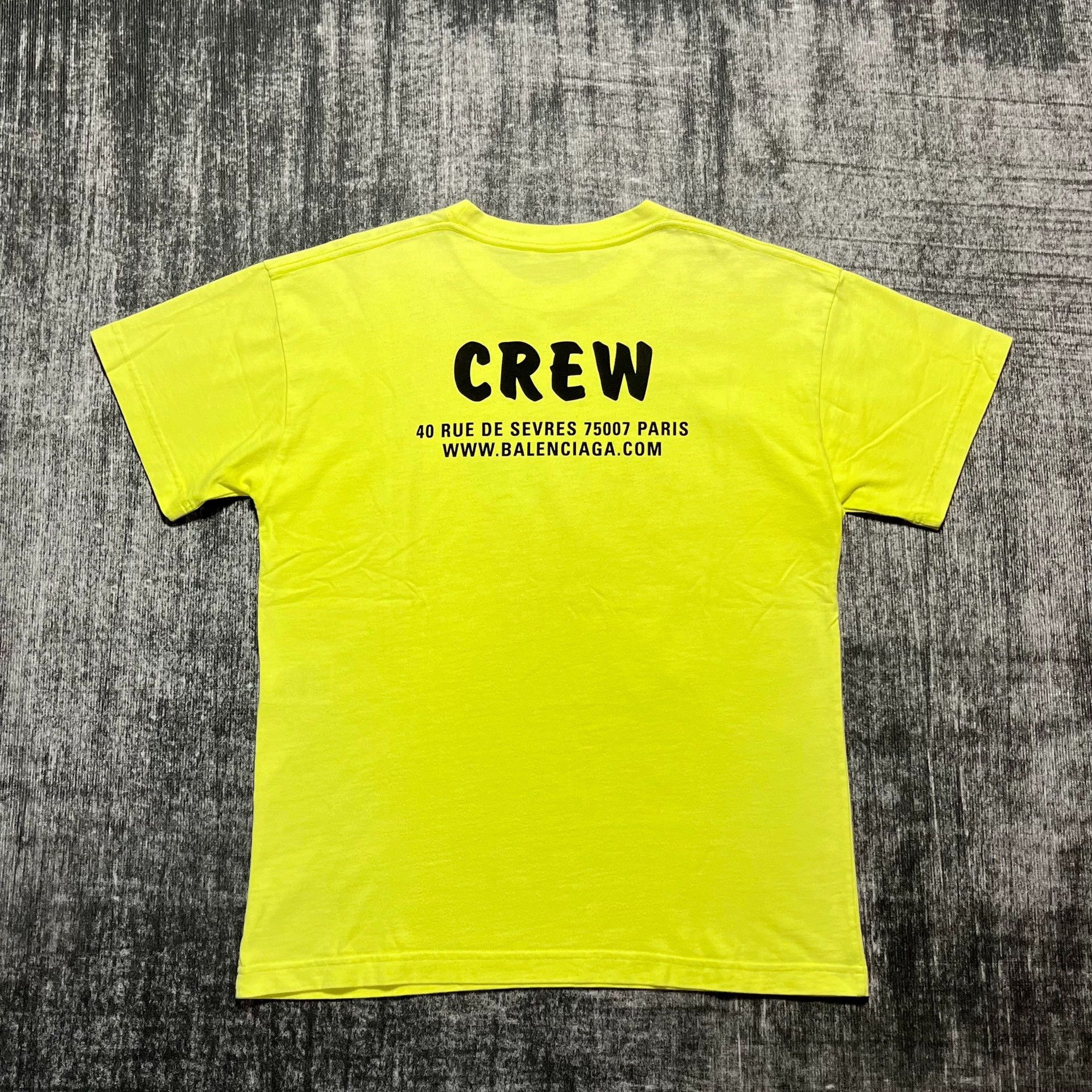 Balenciaga Balenciaga Yellow Crew Front and Rear Logo Short Sleeve T-shirt Size US XS / EU 42 / 0 - 2 Thumbnail