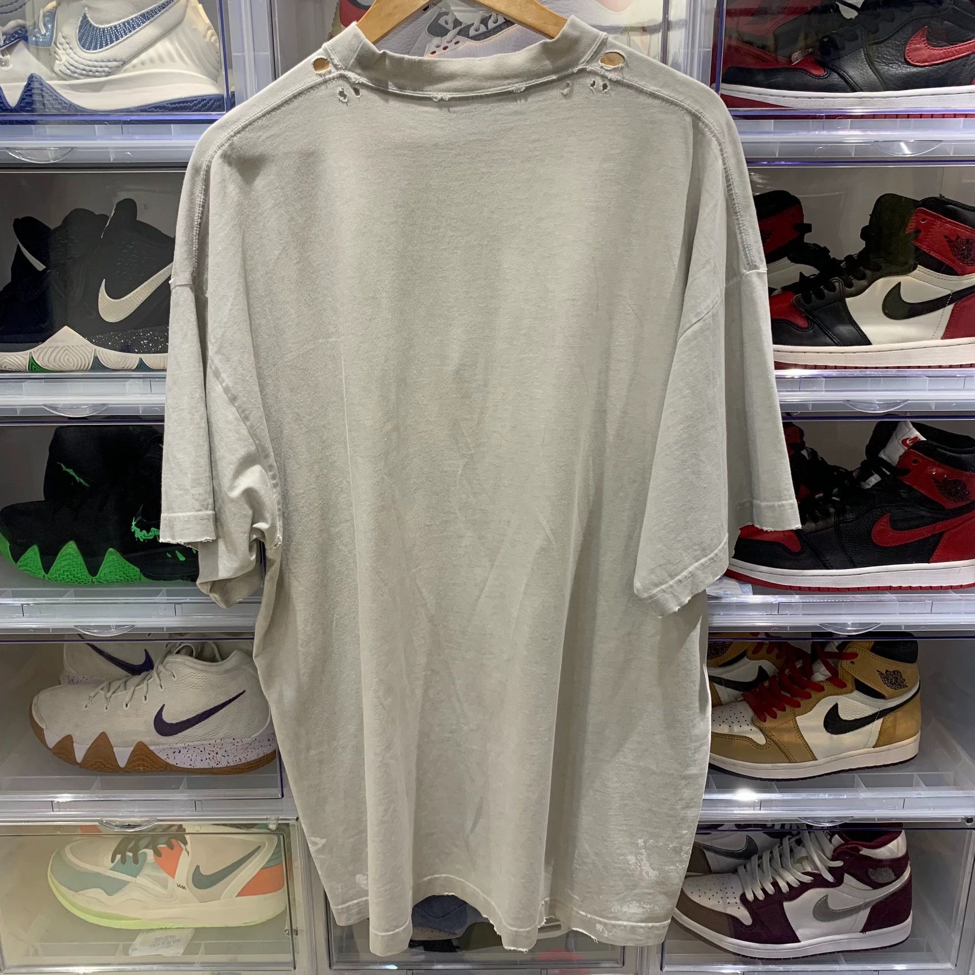 Balenciaga Balenciaga Flame T Breaks Hole to Make Old short sleeve shirt Size US M / EU 48-50 / 2 - 2 Thumbnail