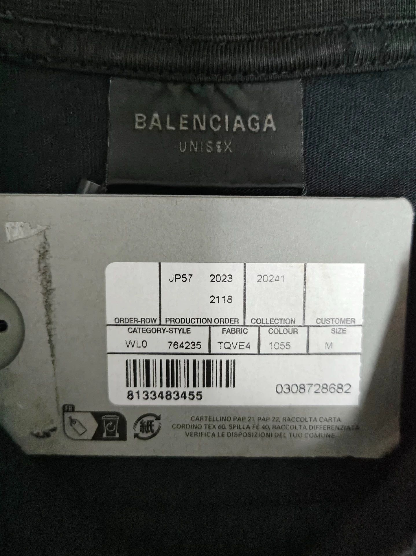 Balenciaga Balenciaga 24ss CD Valentine's Day Limited Edition Destruction Short Sleeve T-shirt Size US M / EU 48-50 / 2 - 4 Thumbnail