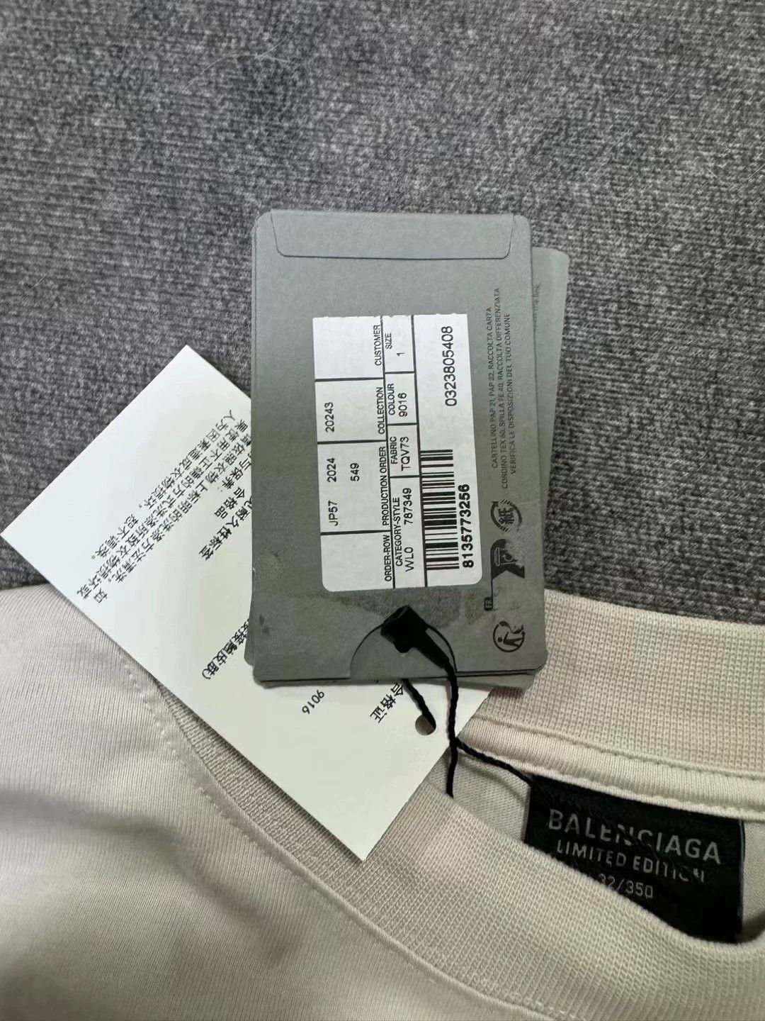 Balenciaga 24fall Racing Need for Speed Joint Adhesive Tape Assembles Logo Short Sleeve