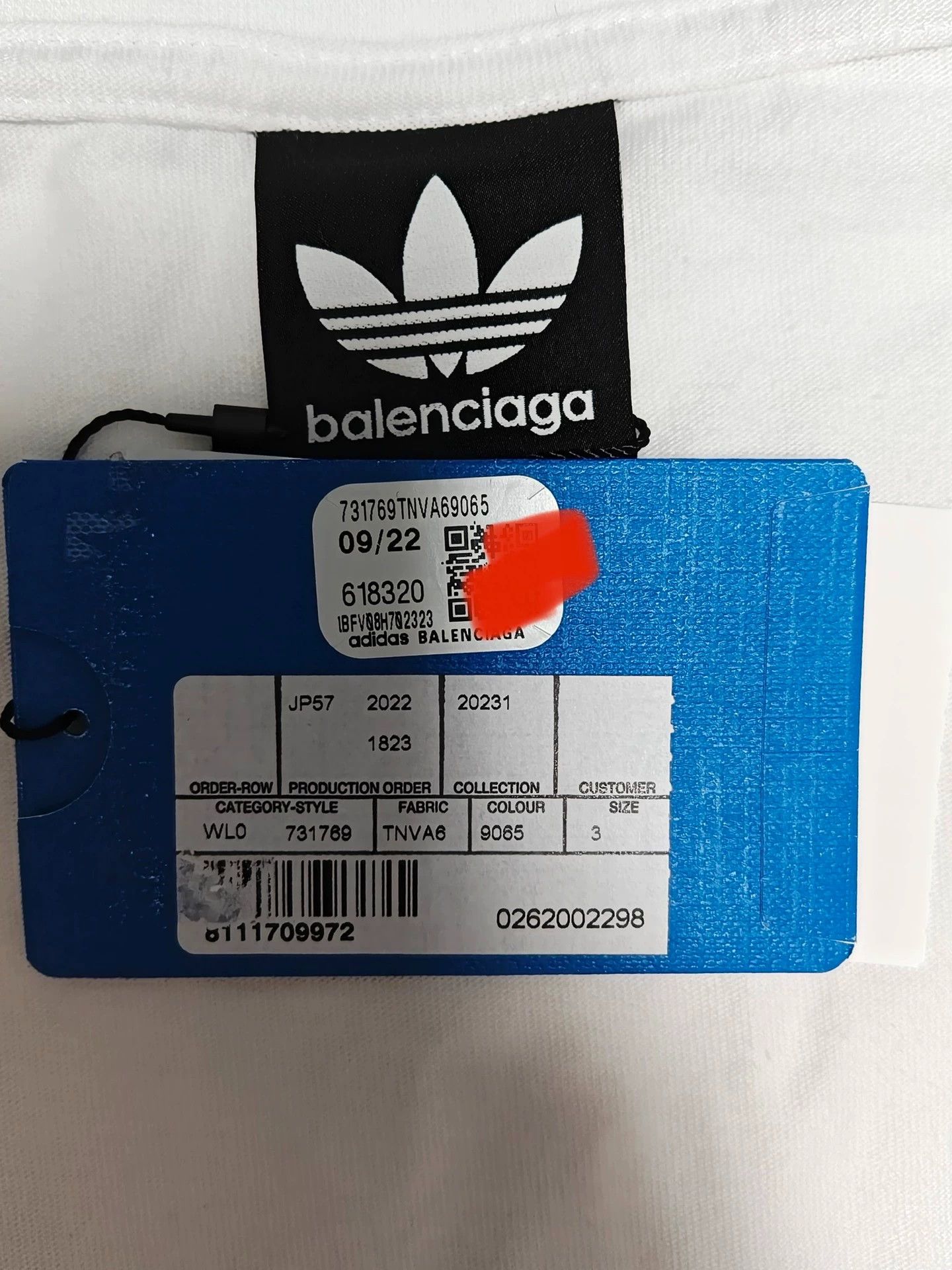 Balenciaga Balenciaga23ss Adidas collaboration short sleeved T-shirt Size US L / EU 52-54 / 3 - 5 Thumbnail
