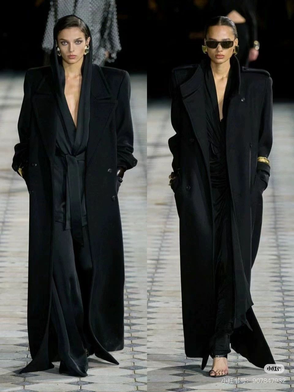 Saint Laurent Paris Smoking with a coat