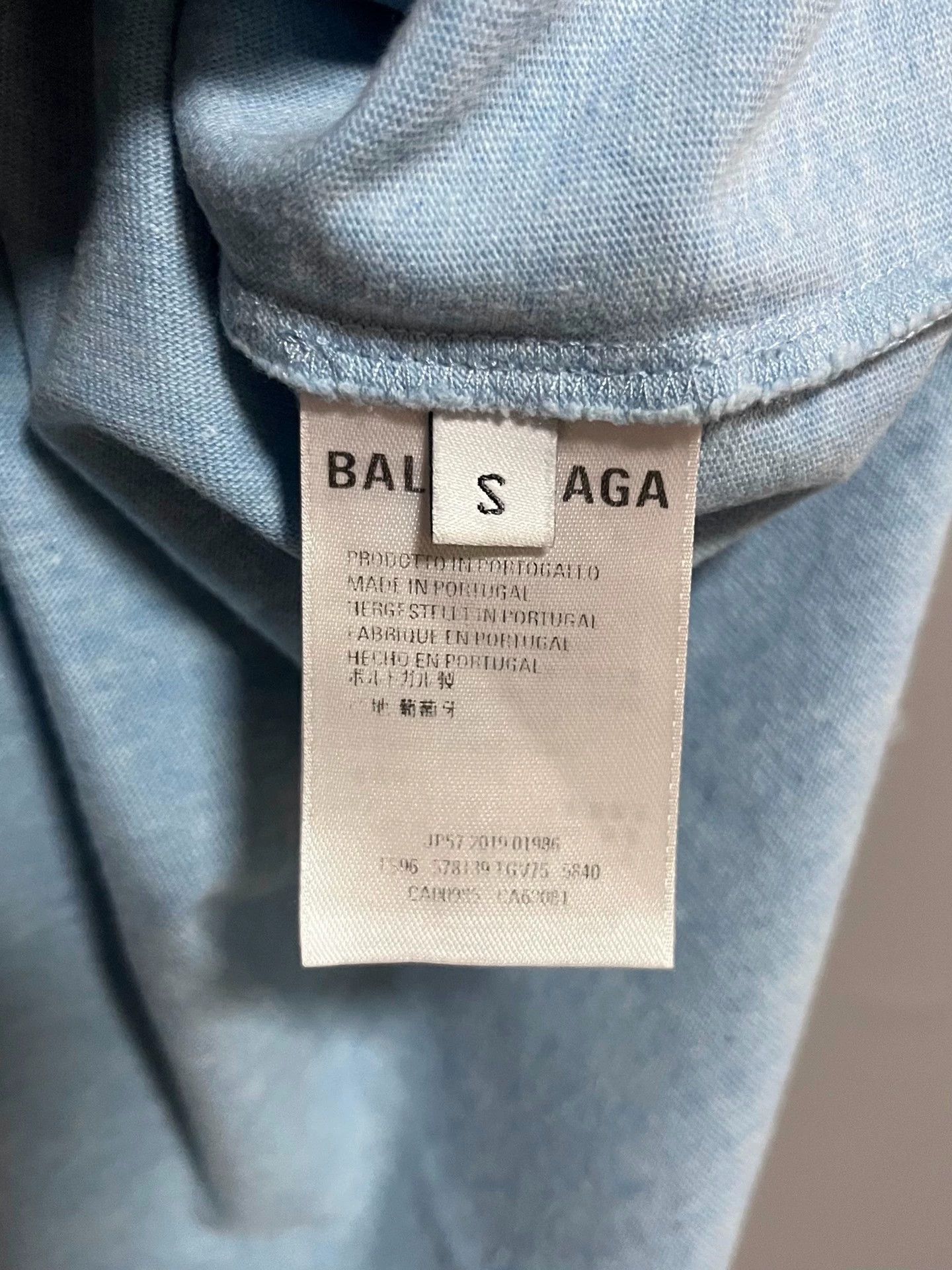 Balenciaga Balenciaga Haze Blue Lock Short Sleeve Size US S / EU 44-46 / 1 - 4 Thumbnail