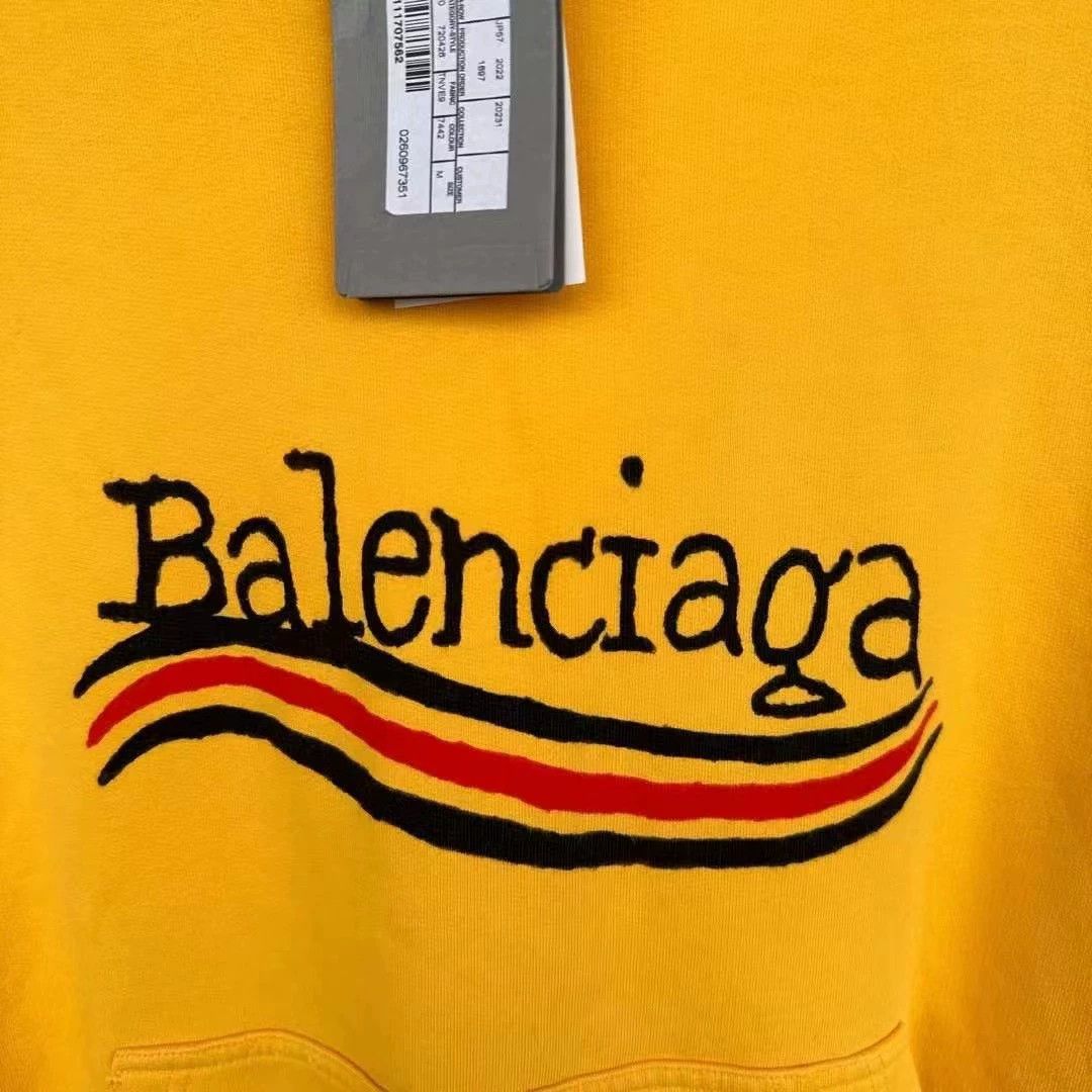 Balenciaga Balenciaga latest yellow graffiti cola hoodie Size US M / EU 48-50 / 2 - 2 Thumbnail