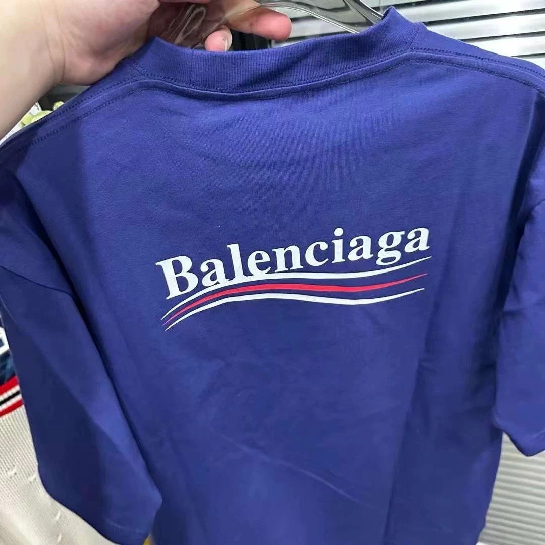 Balenciaga Balenciaga Blue Coke Short Sleeve Size US L / EU 52-54 / 3 - 4 Thumbnail