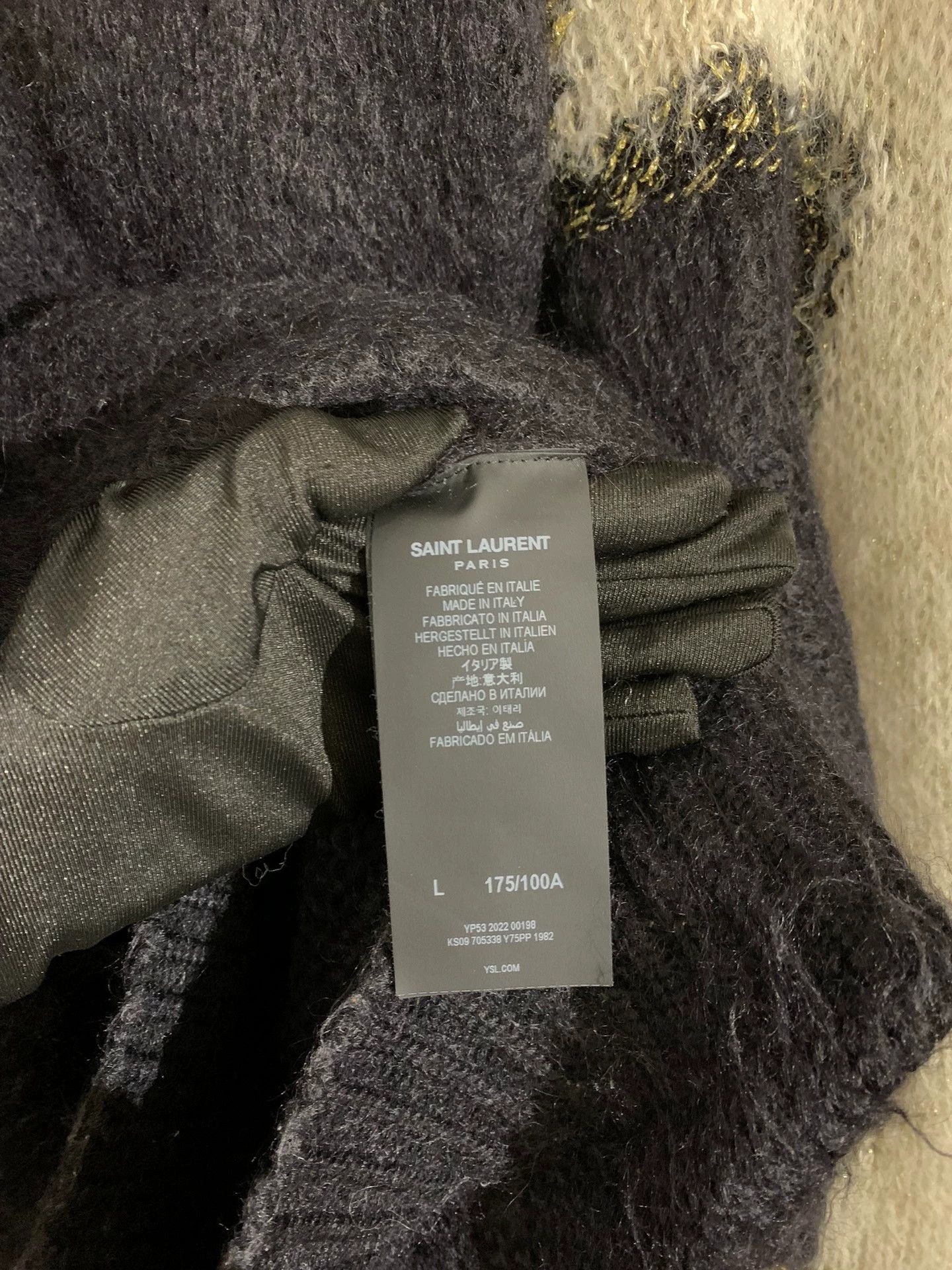 Saint Laurent Paris Saint Laurent Paris Color blocking pullover sweater Size US L / EU 52-54 / 3 - 3 Thumbnail