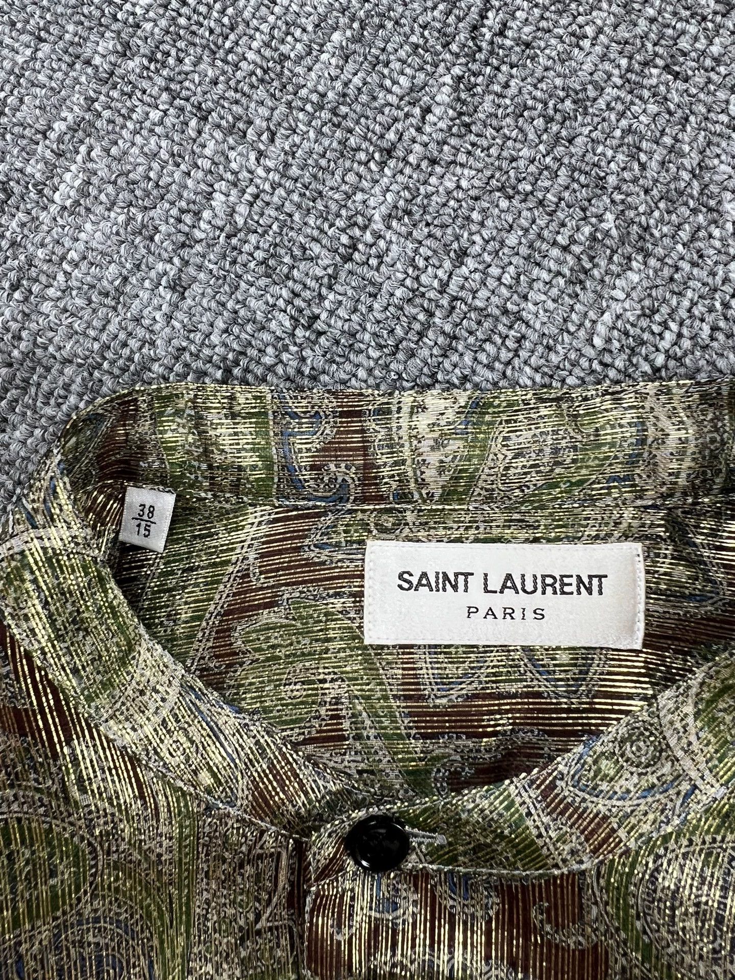 Saint Laurent Paris Saint Laurent Paris Golden Thread Totem Shirt Size US M / EU 48-50 / 2 - 3 Thumbnail