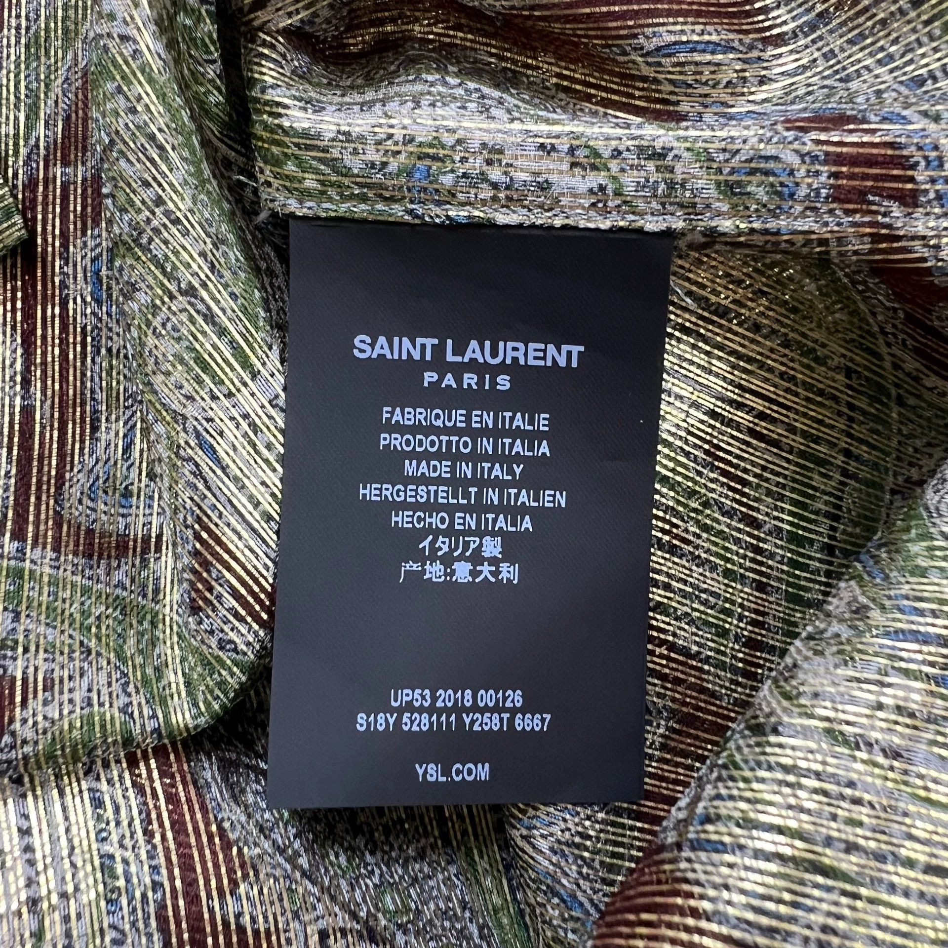 Saint Laurent Paris Saint Laurent Paris Golden Thread Totem Shirt Size US M / EU 48-50 / 2 - 4 Thumbnail