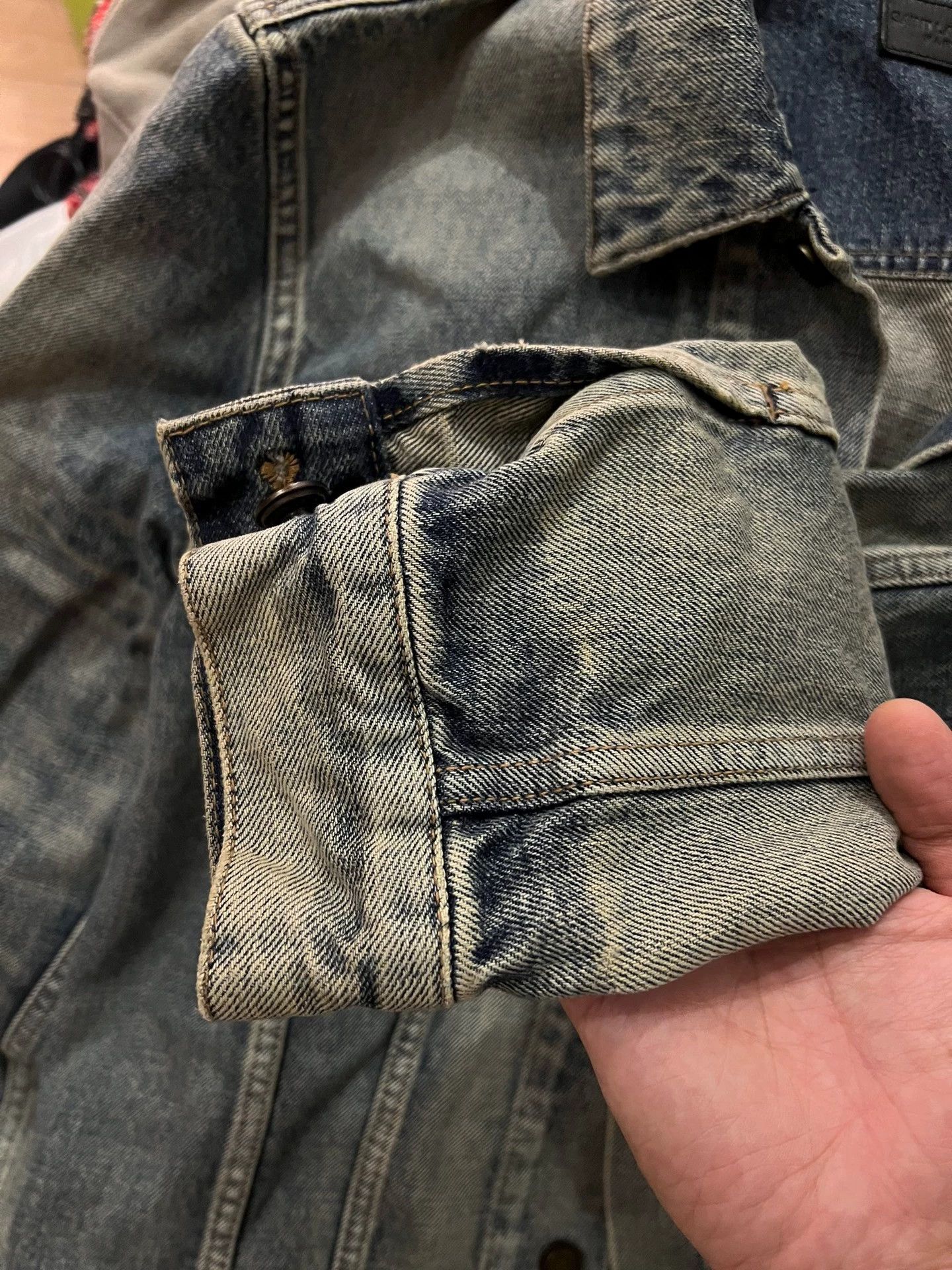 Saint Laurent Paris Saint Laurent Paris Make an old denim jacket Size US L / EU 52-54 / 3 - 6 Thumbnail
