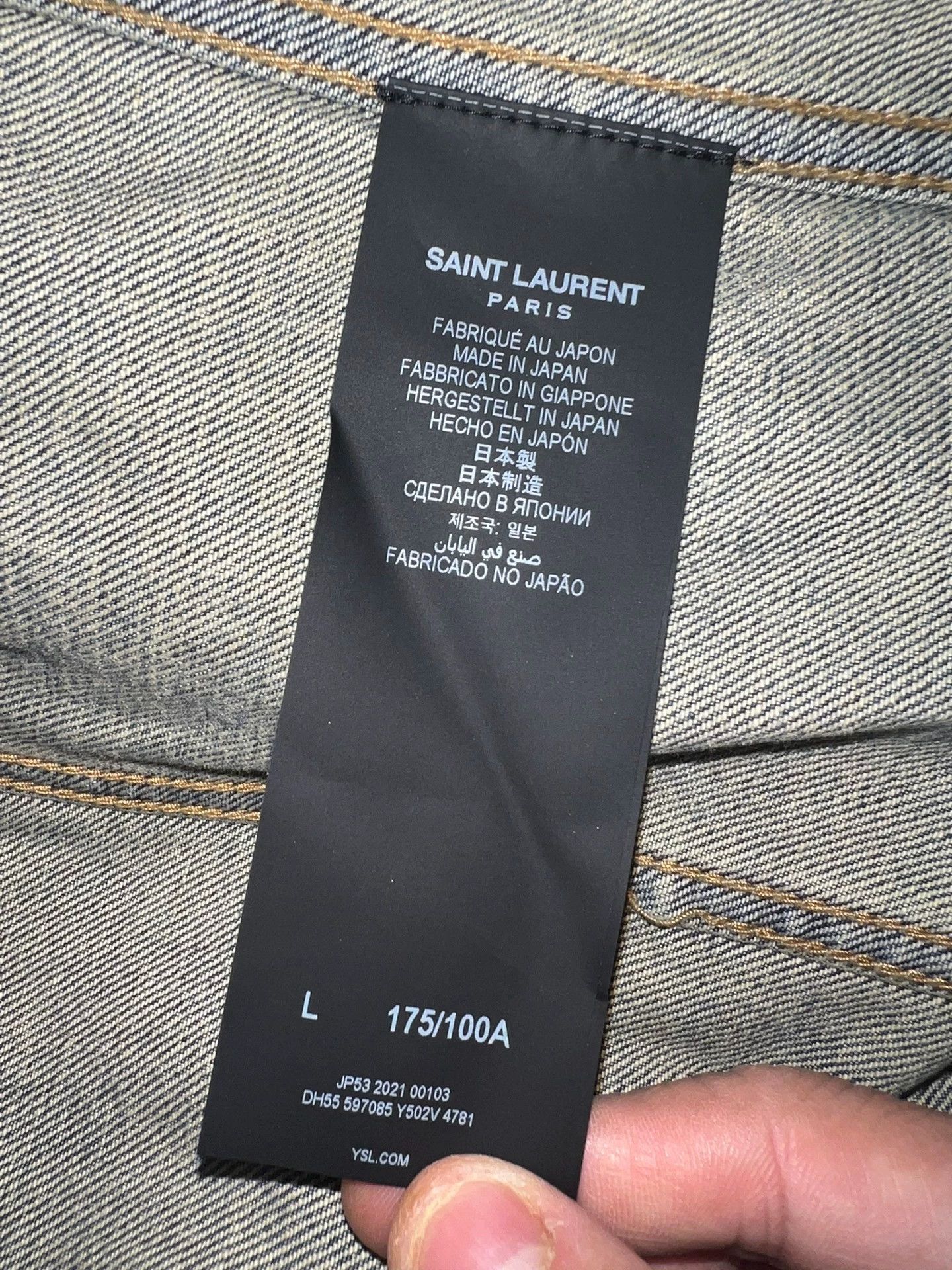 Saint Laurent Paris Saint Laurent Paris Make an old denim jacket Size US L / EU 52-54 / 3 - 3 Thumbnail