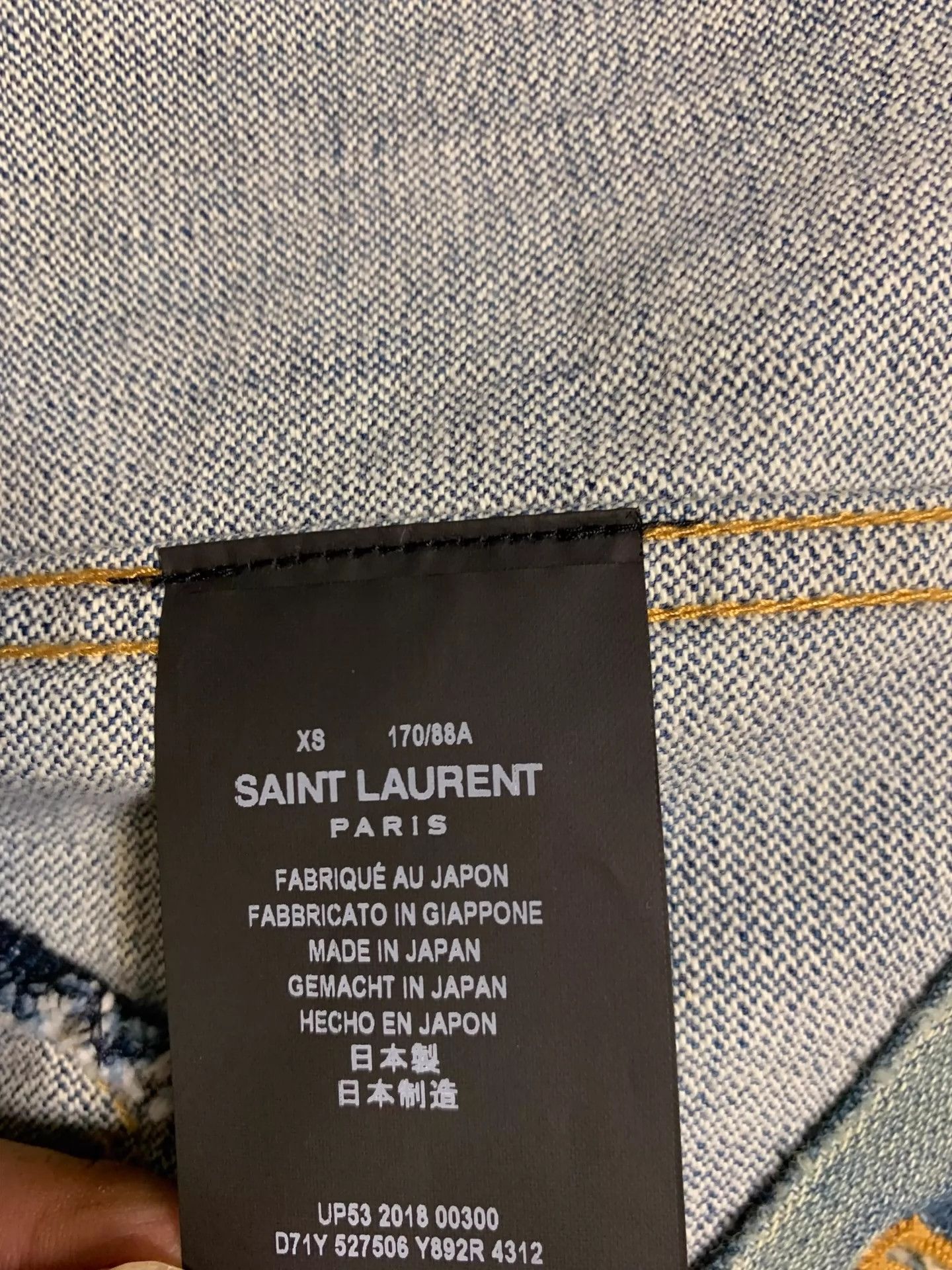 Saint Laurent Paris Saint Laurent Paris Denim jacket Size US XS / EU 42 / 0 - 5 Thumbnail