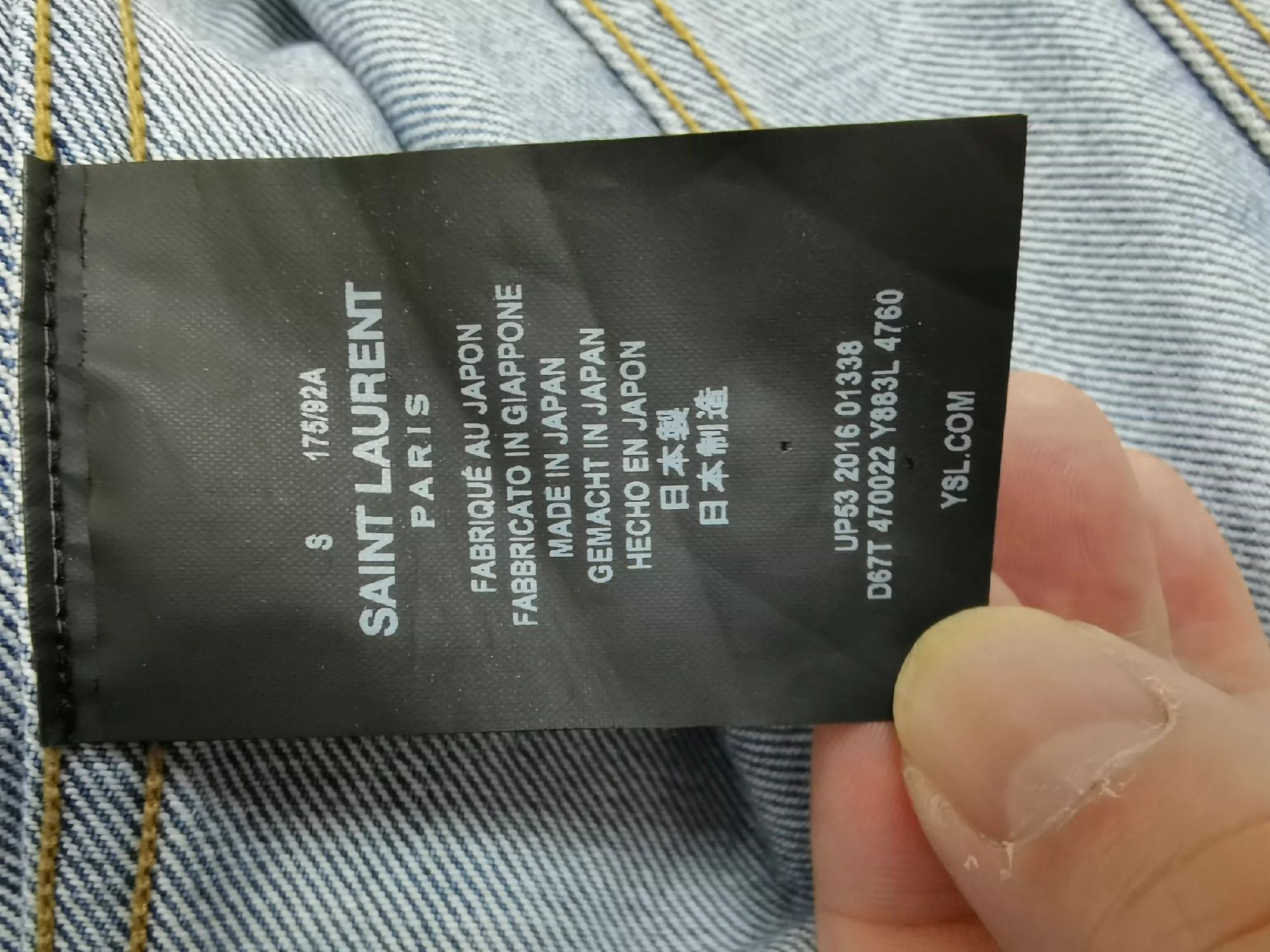 Saint Laurent Paris Saint Laurent Paris denim Size US S / EU 44-46 / 1 - 6 Thumbnail